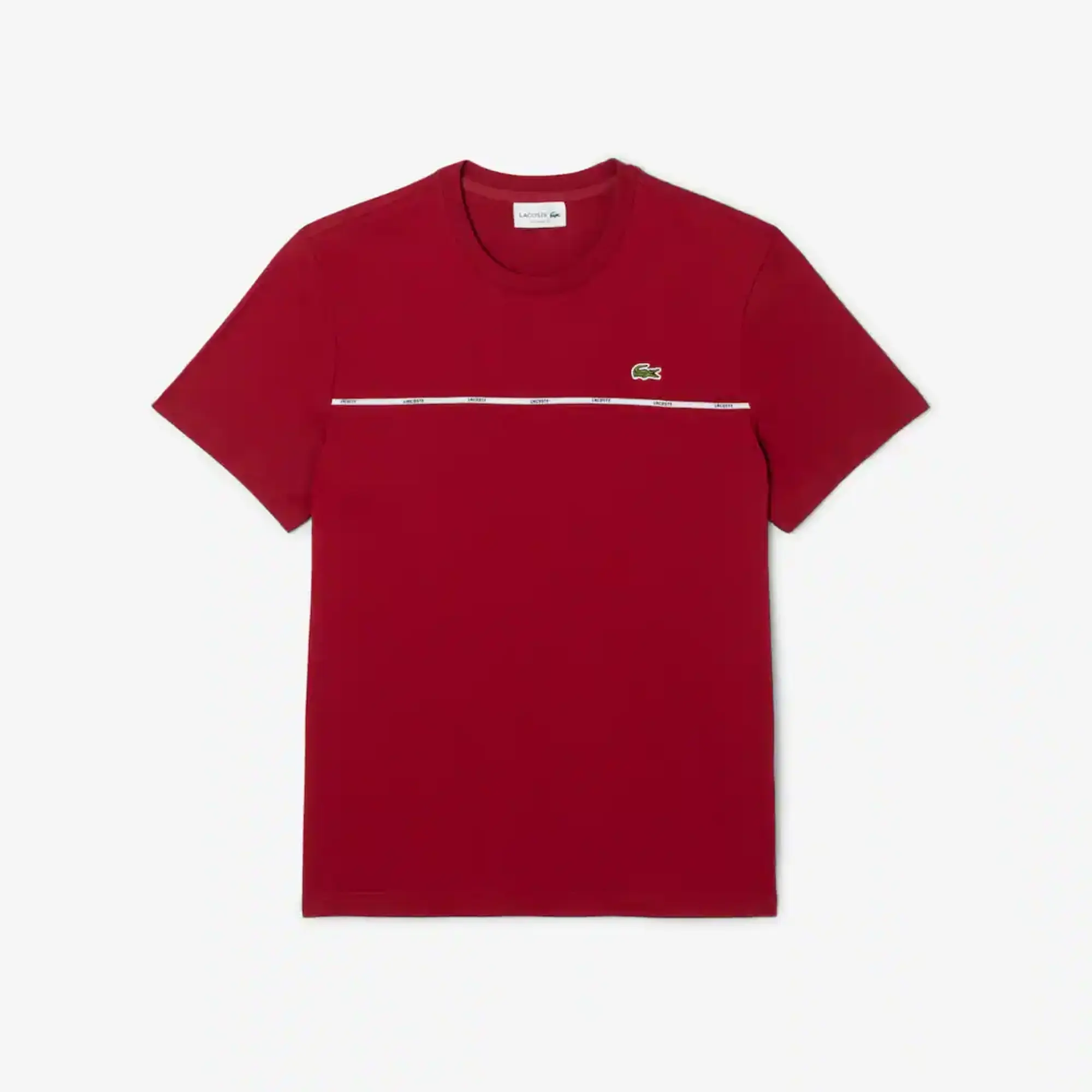 Lacoste Trim Cotton Jersey T-shirt - Bordeaux