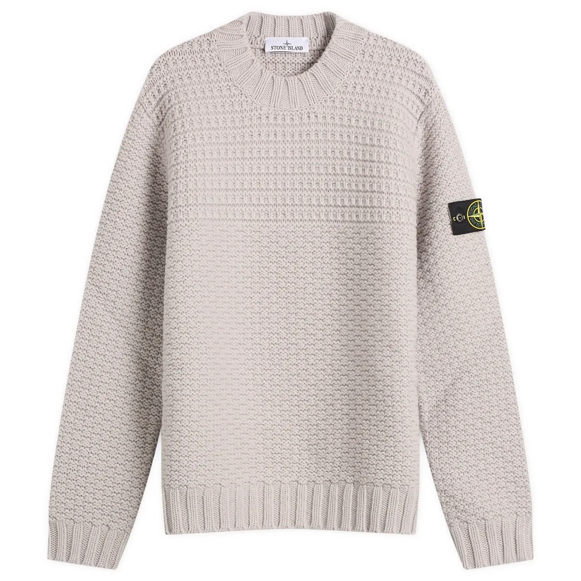 Stone Island Men's Pure Wool Heavyweight Jumper Pearl Grey