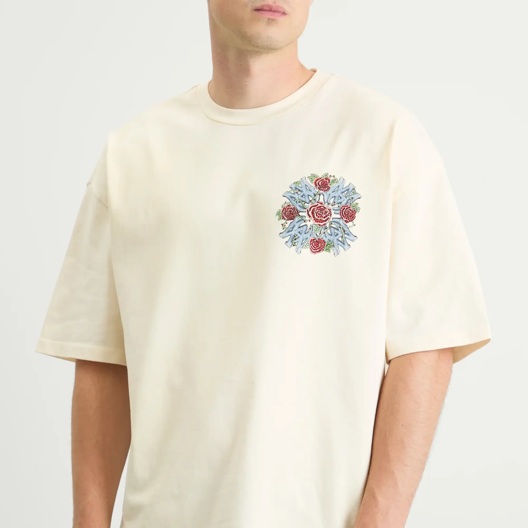 AMIRI Men's Crystal Out For Trouble T-Shirt Ivory