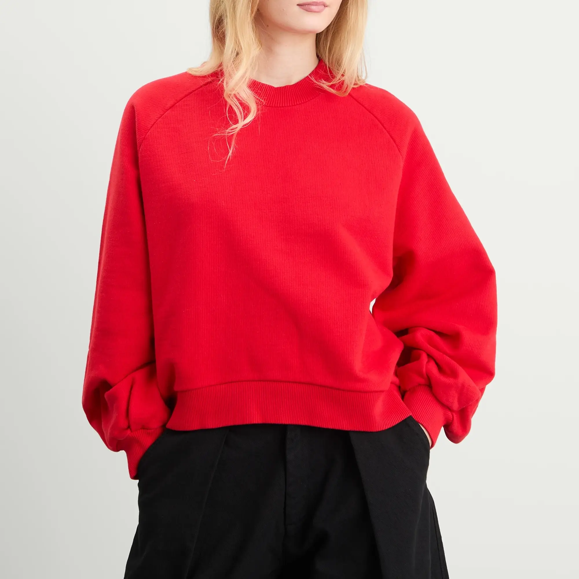 YMC Women's Bellow Sleeve Sweatshirt Red