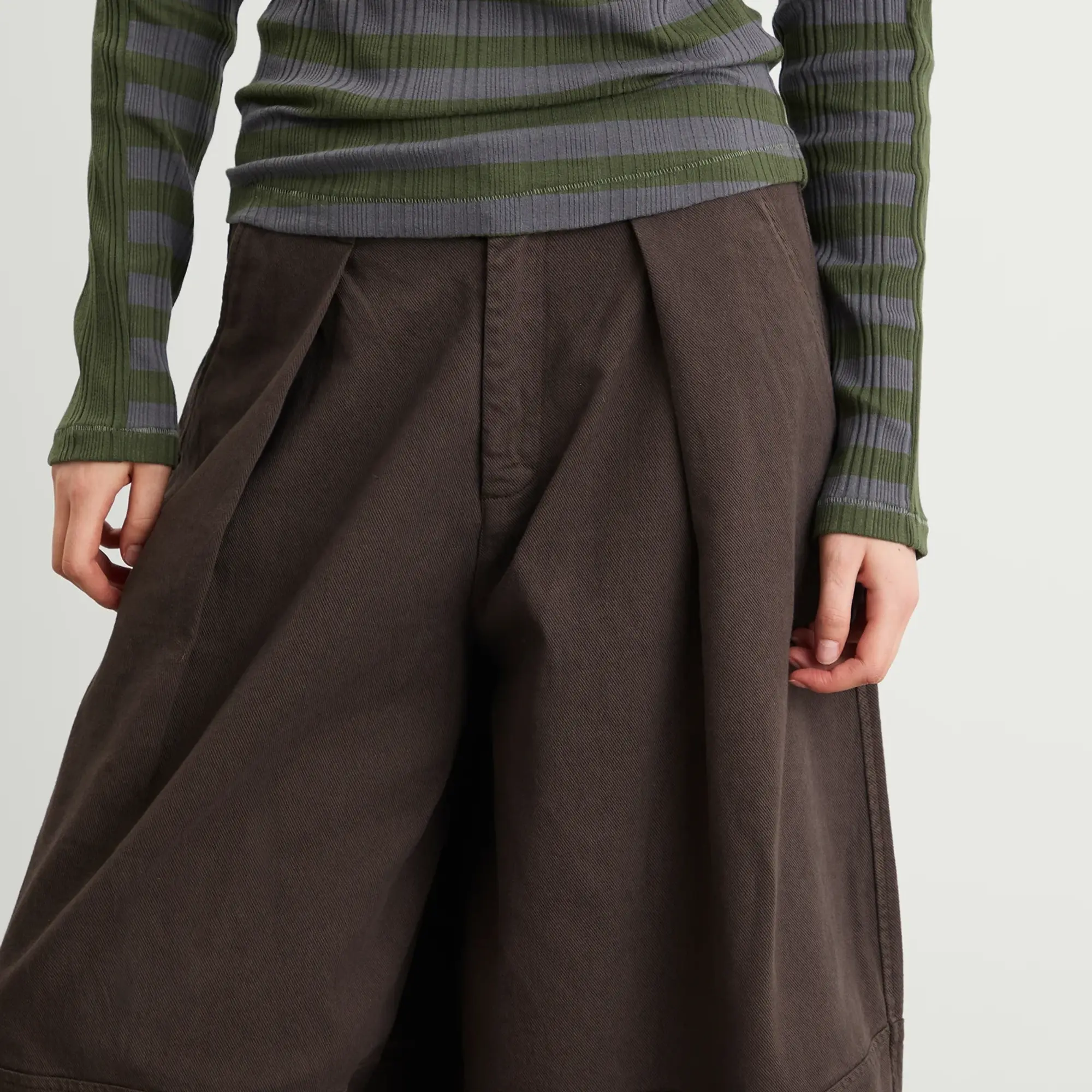 YMC Women's Earth Deadbeat Trousers Brown