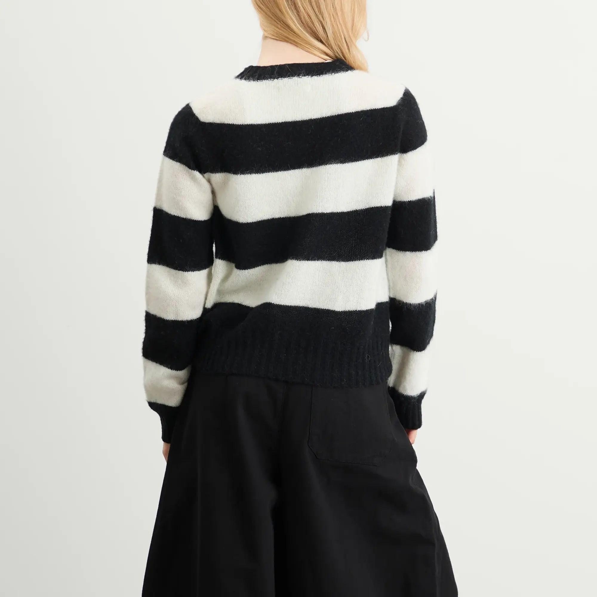 YMC Women's Jets Stripe Knit Black/Cream