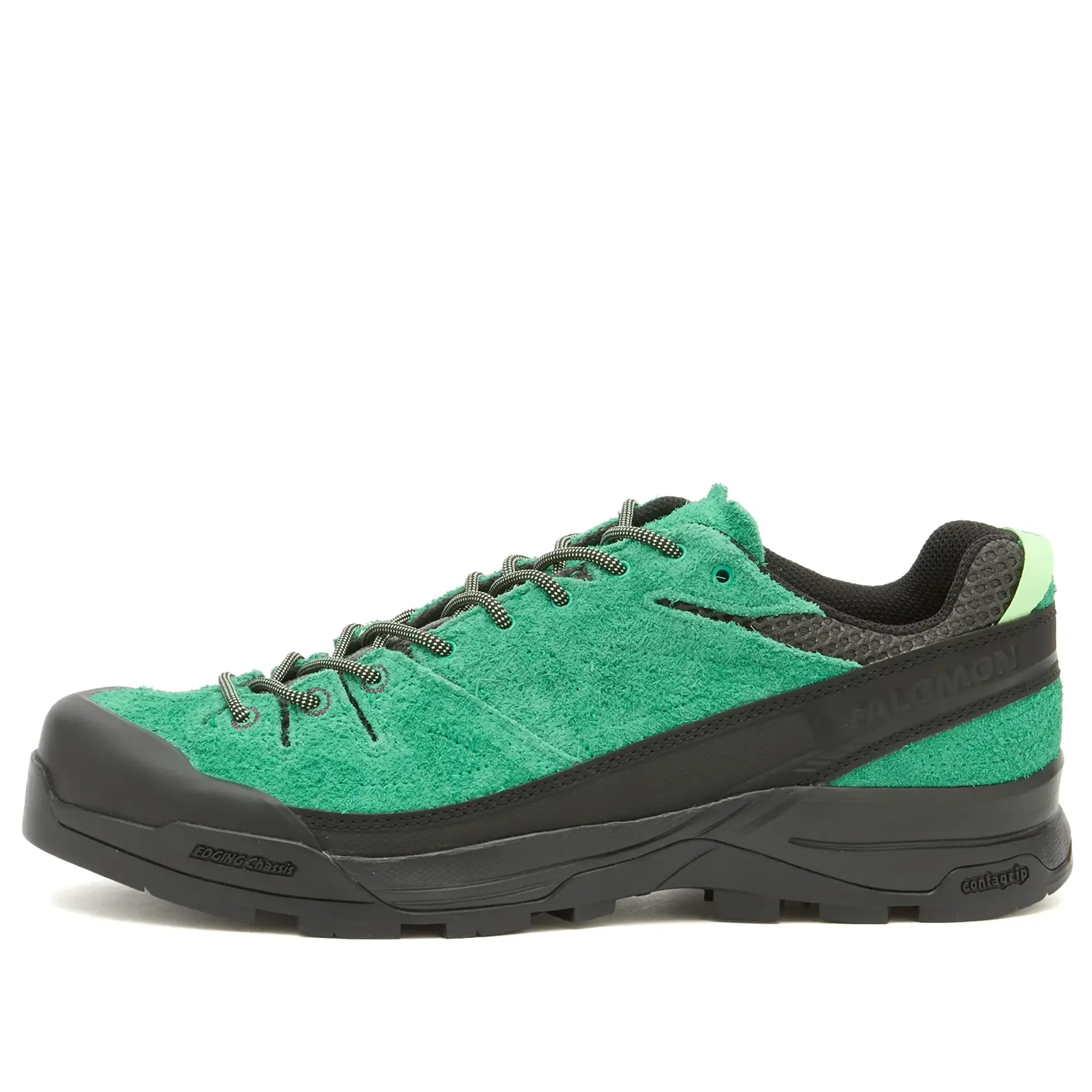 Salomon Men's X-ALP SUEDE Sneaker Black/Parakeet/Patina Green