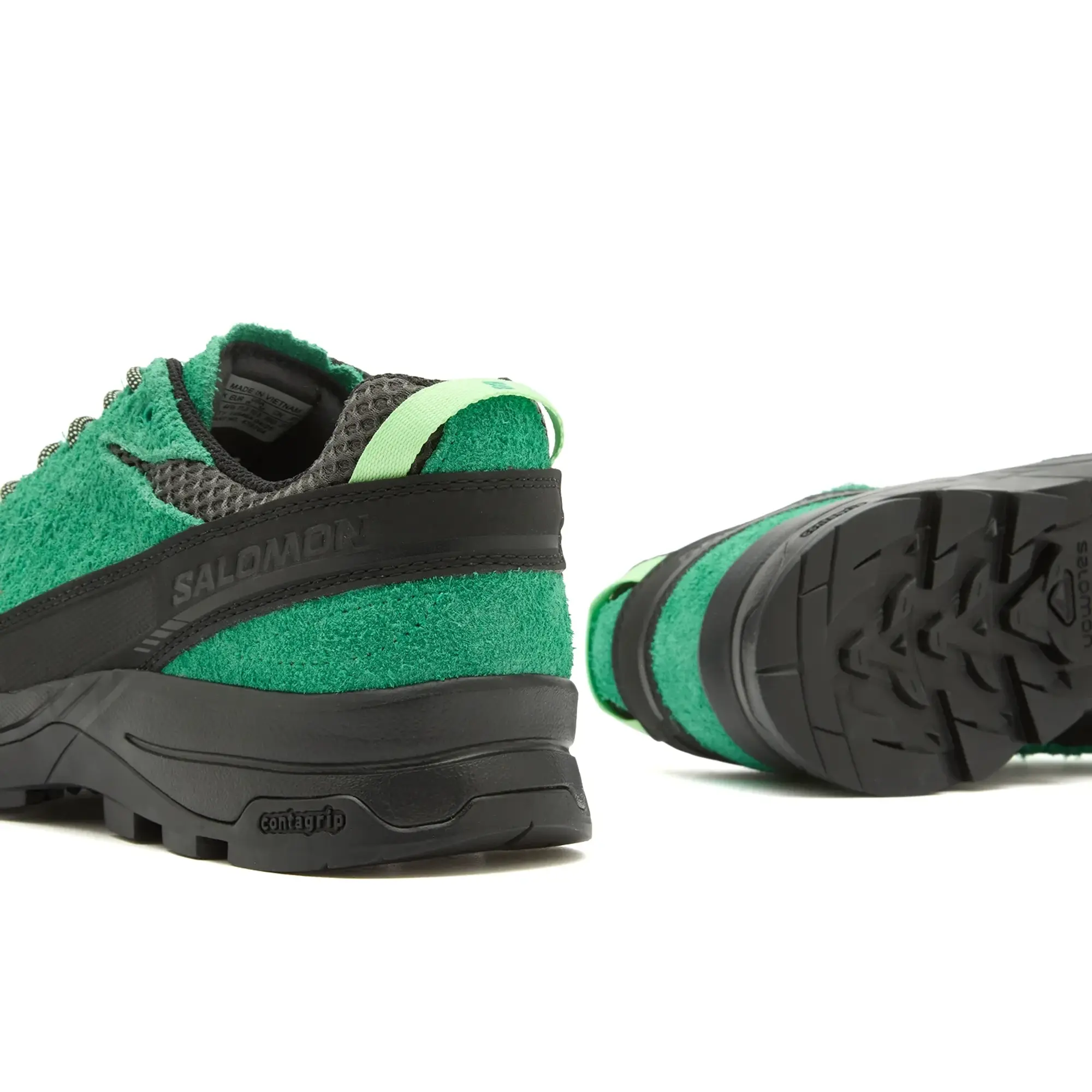 Salomon Men's X-ALP SUEDE Sneaker Black/Parakeet/Patina Green