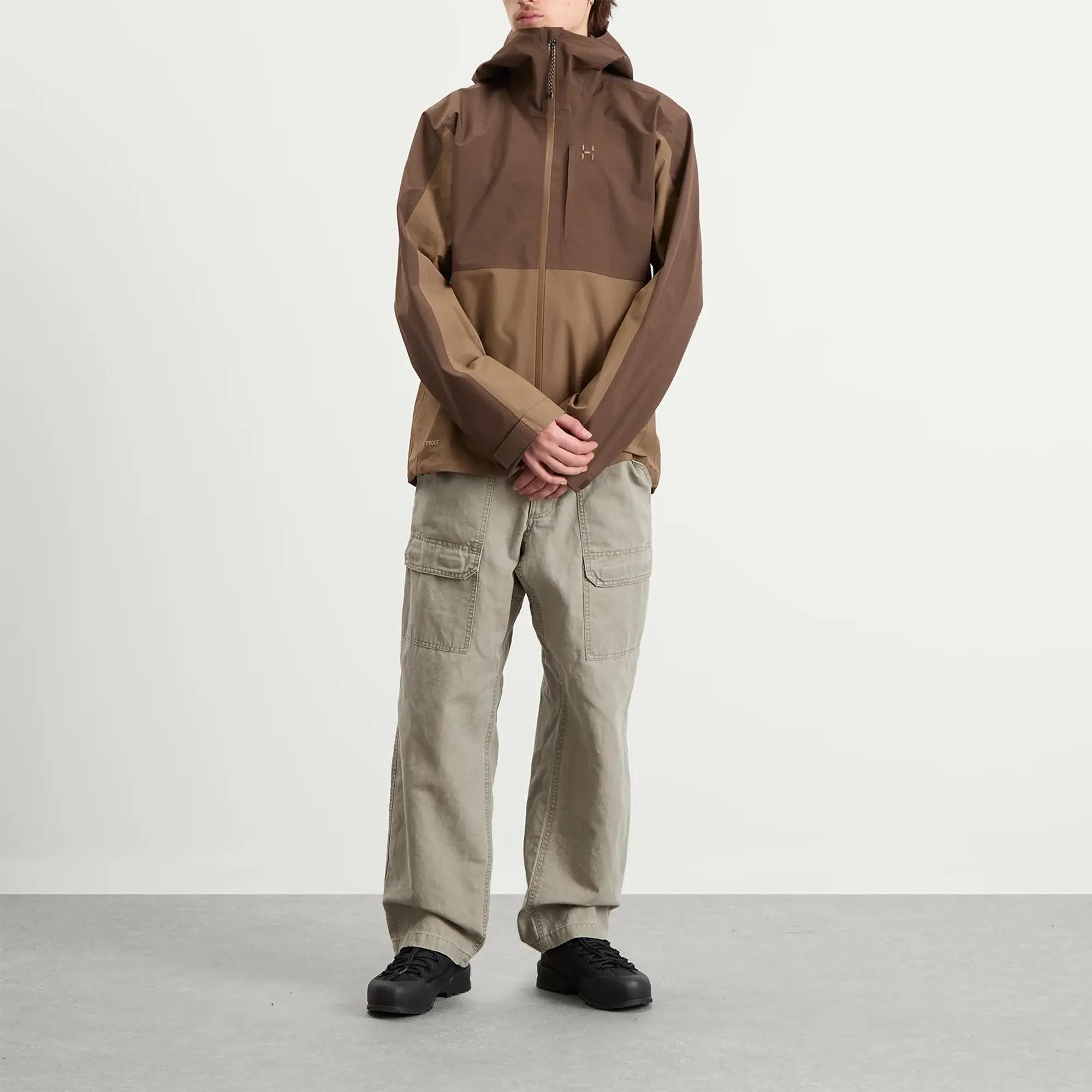 Haglöfs Men's Front Proof II Waterproof Jacket Woodland Brown/Teak Brown