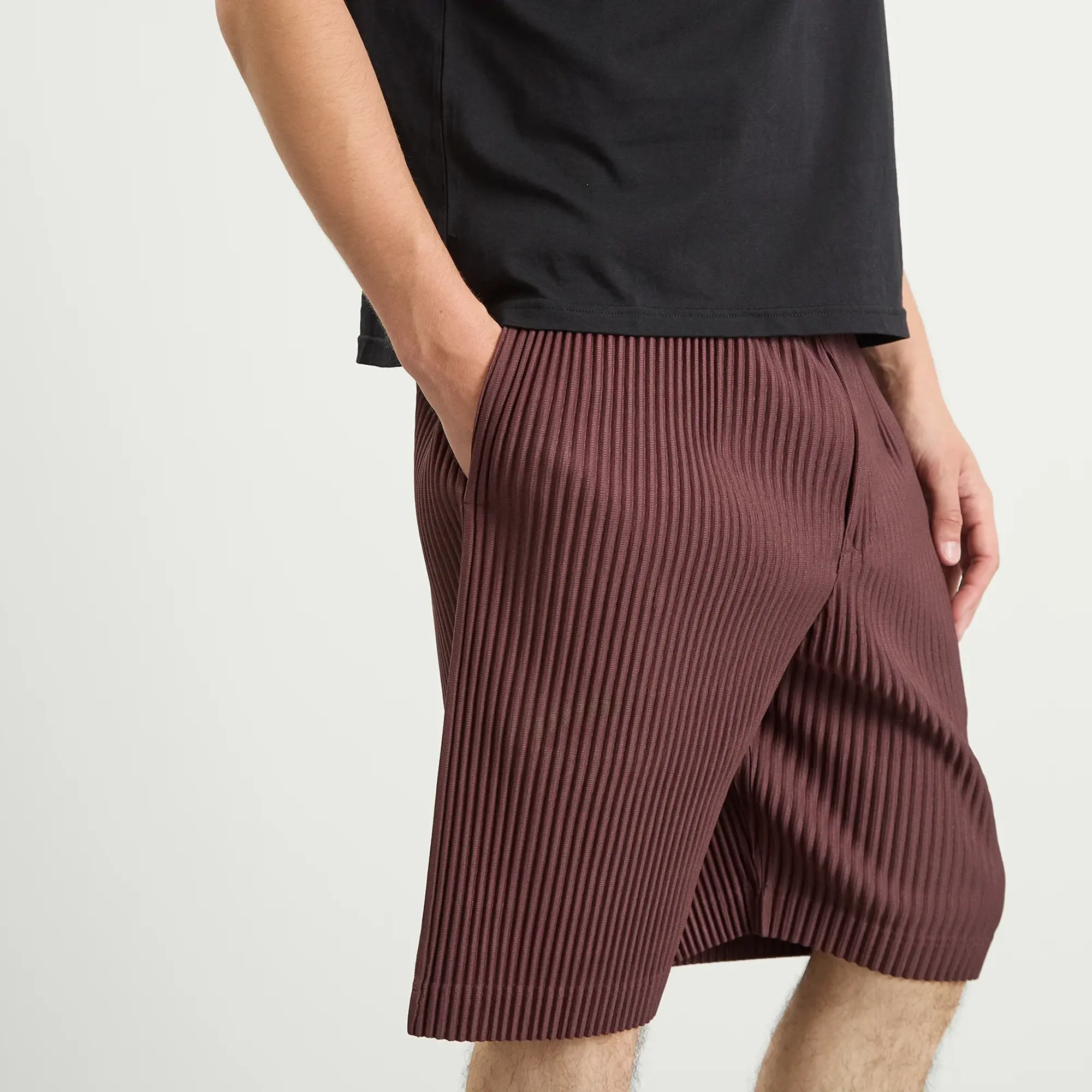 Homme Plissé Issey Miyake Men's Shorts Brown
