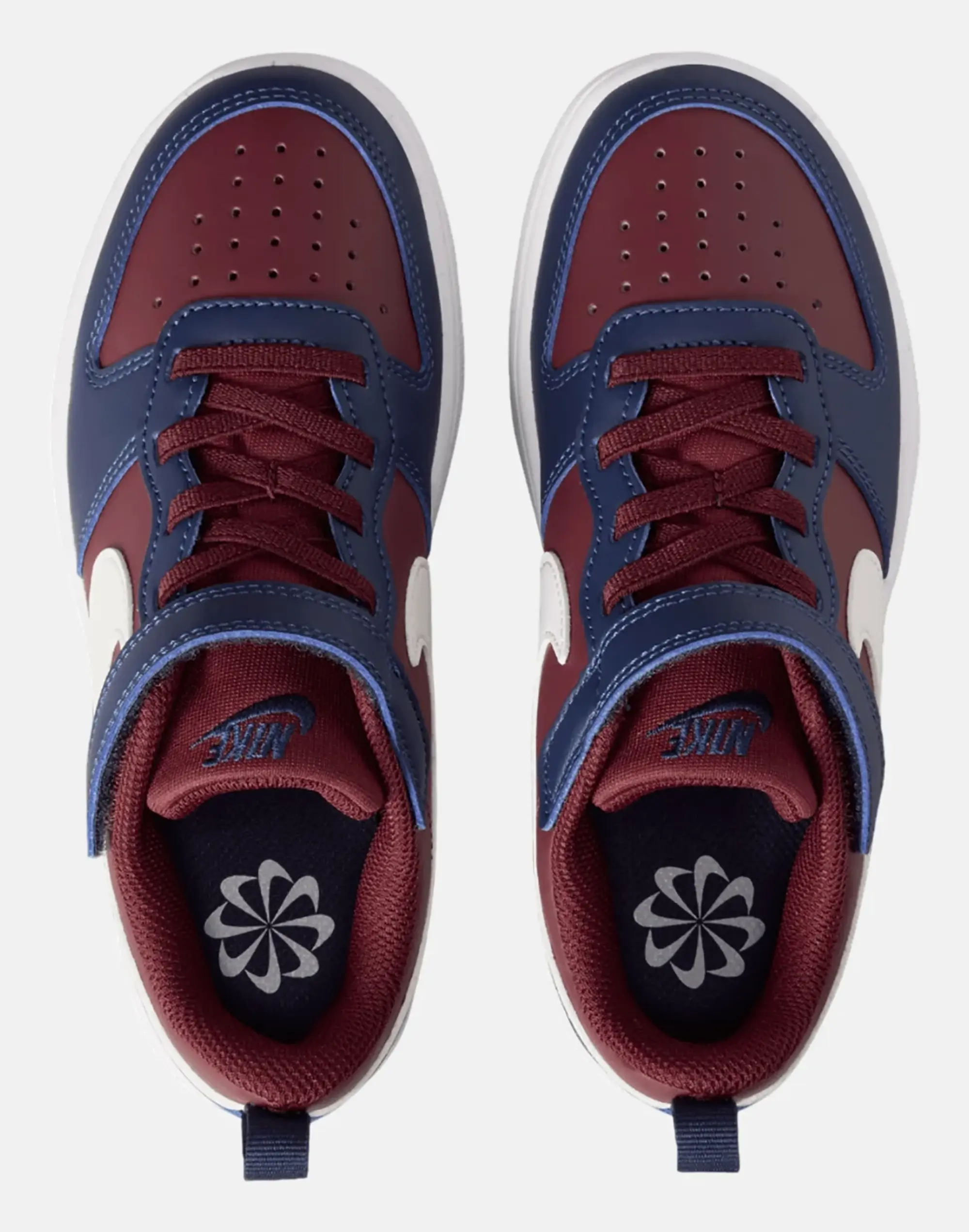 Nike Younger Kids Court Borough Low Recraft Trainers in Navy Blue/Red 