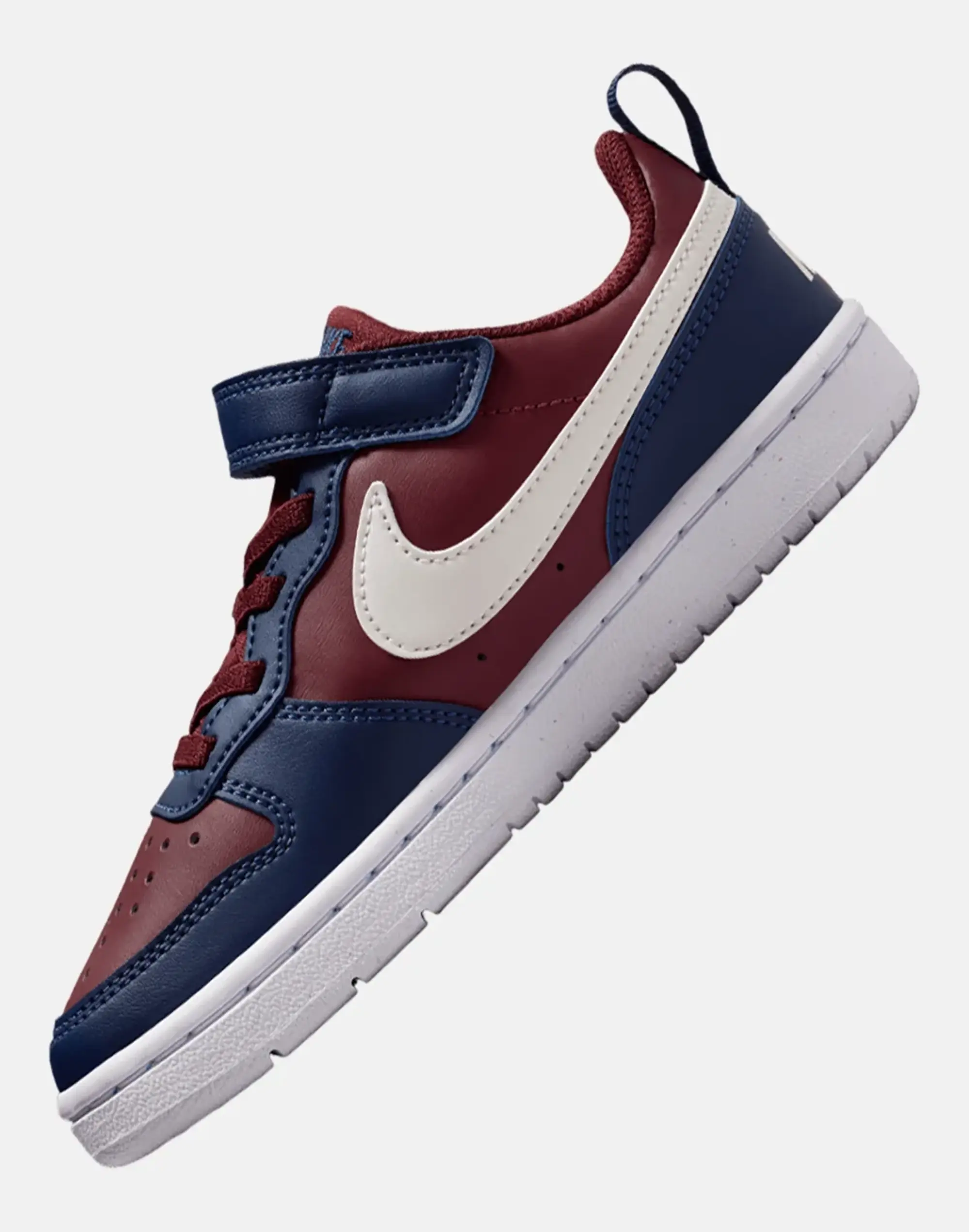 Nike Younger Kids Court Borough Low Recraft Trainers in Navy Blue/Red 