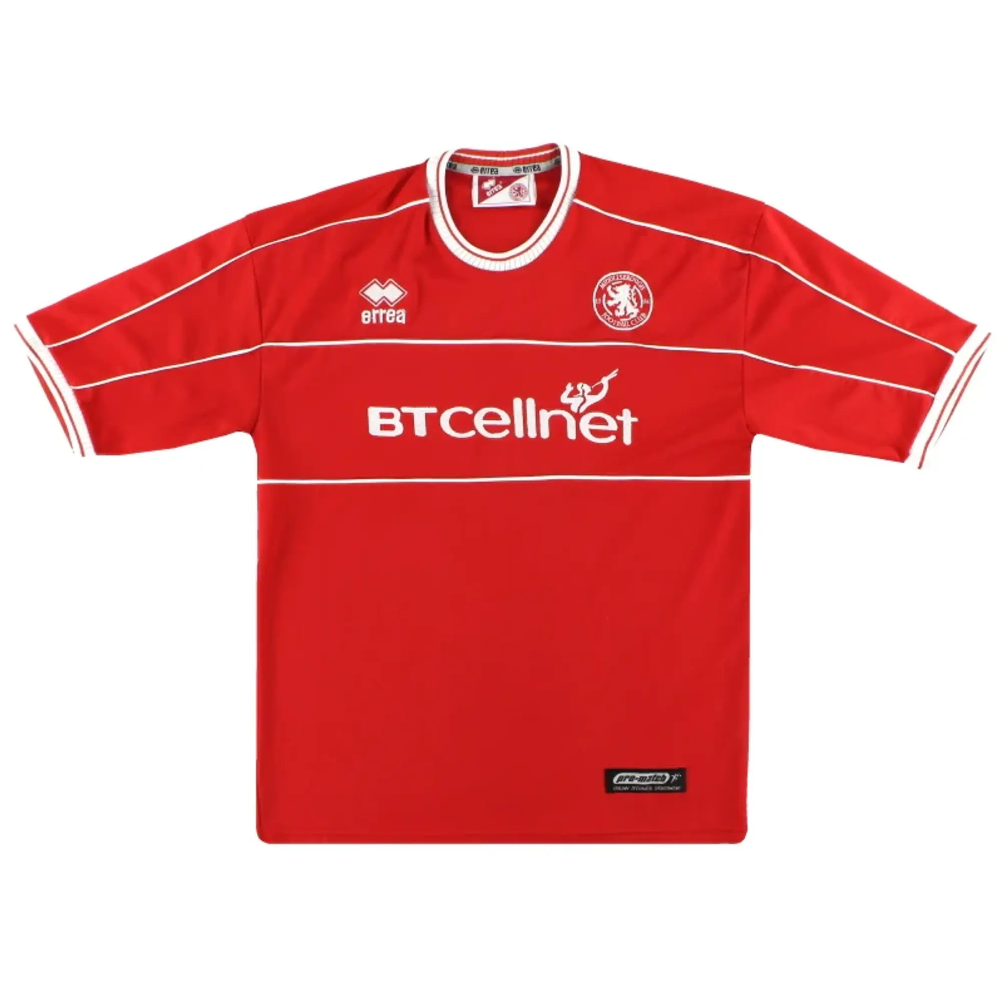 2001-02 Middlesbrough Errea Home Shirt L - Middlesbrough / Excellent 