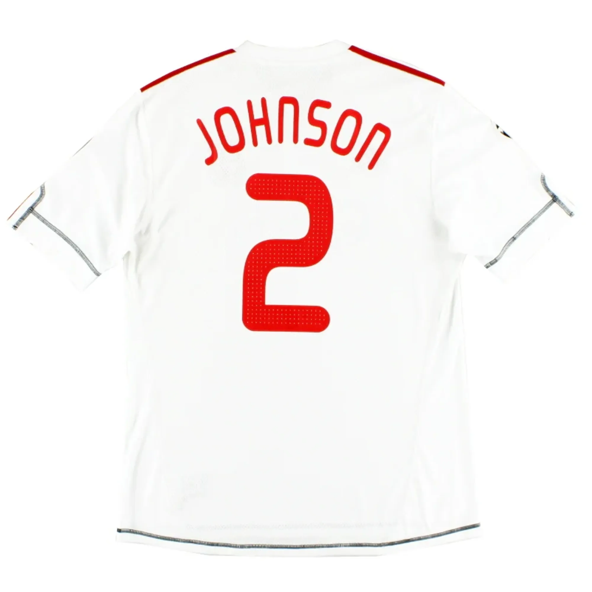 2009-10 Liverpool adidas CL Third Shirt Johnson #2 L - Liverpool / Excellent 