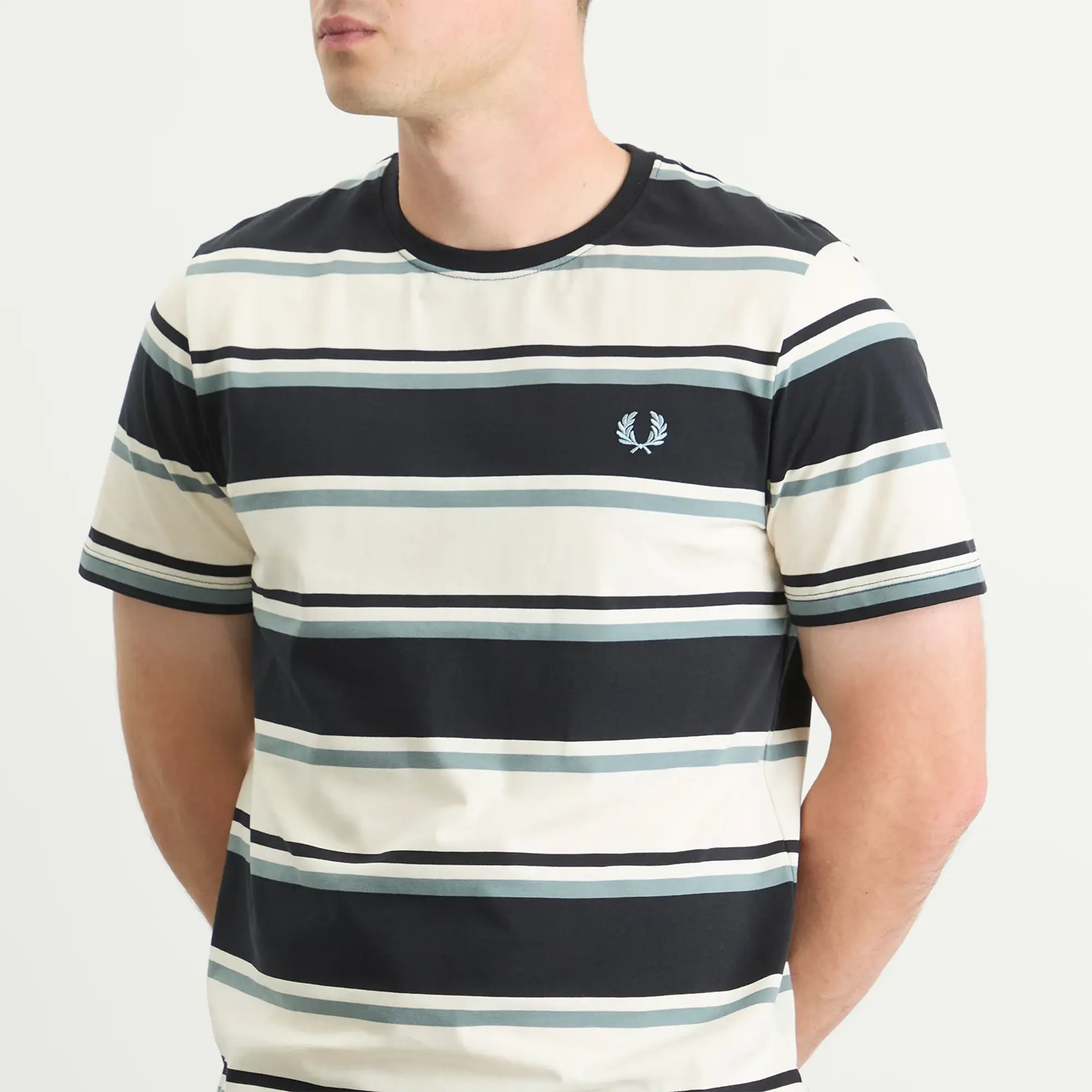 Fred Perry Men's Bold Striped T-Shirt Navy