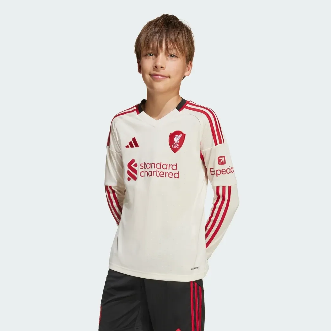 adidas Liverpool FC 25/26 Long Sleeve Away Jersey Kids | JV6454