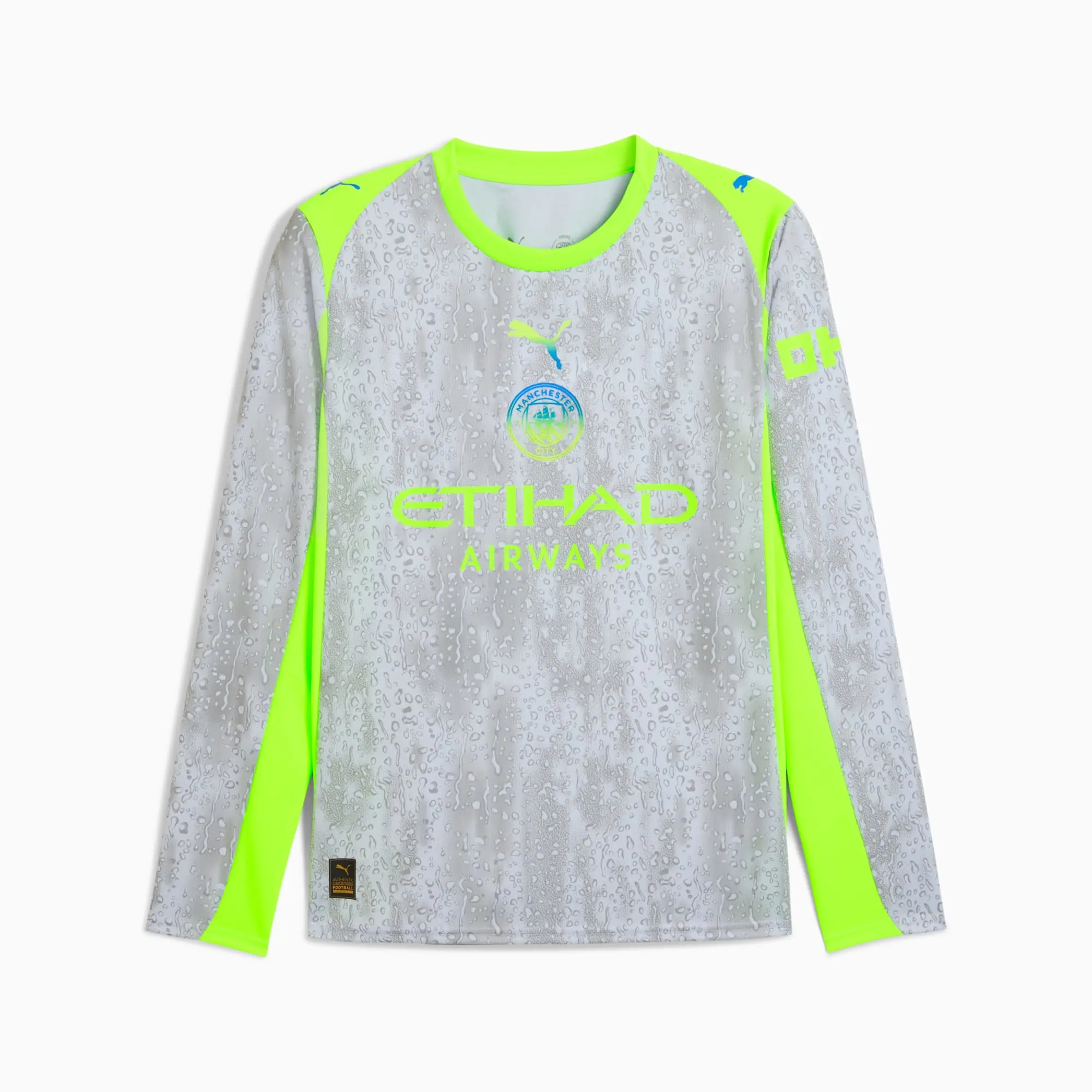 PUMA Manchester City 25/26 Long Sleeve Third Jersey Men, Cool Weather/Pro Green, size 3XL