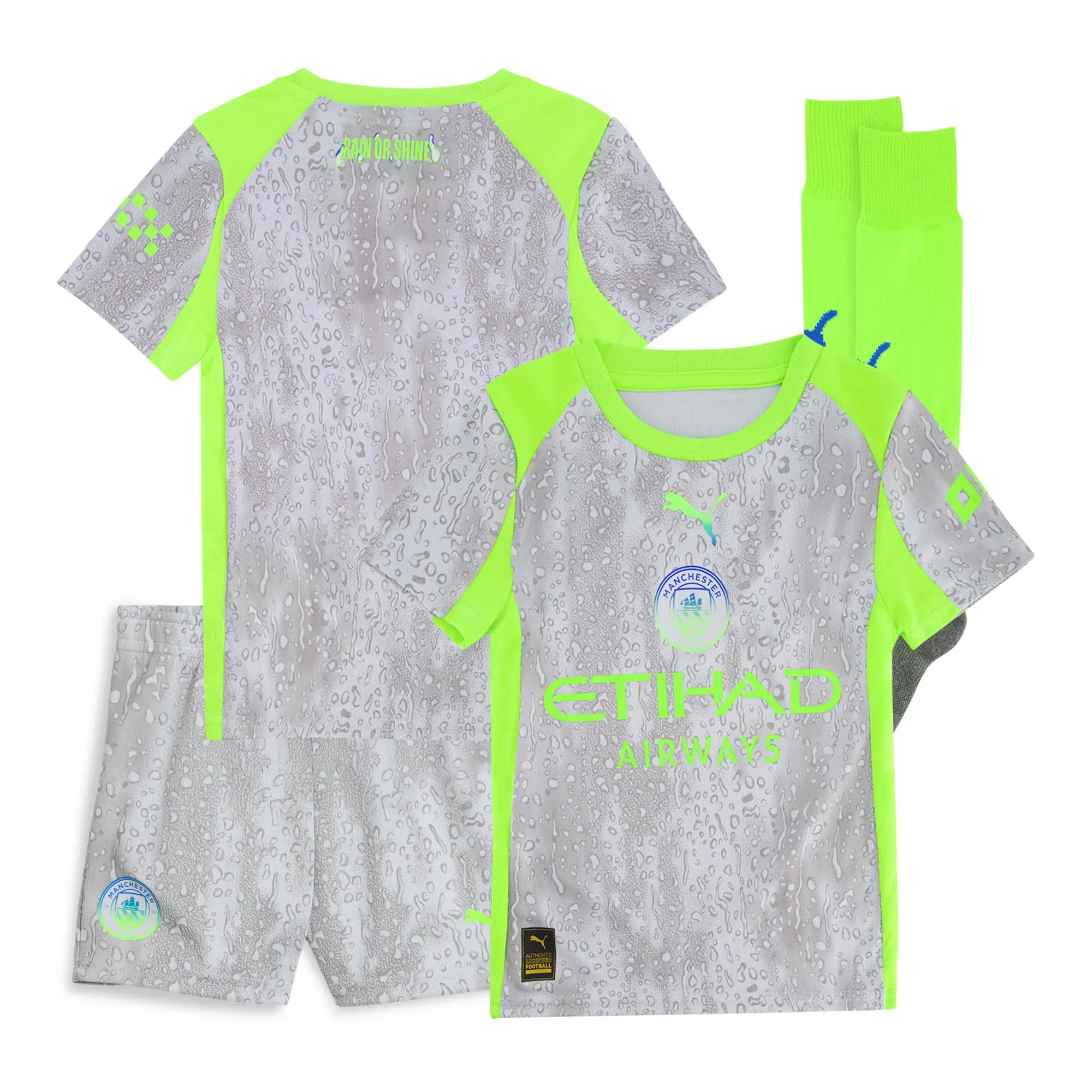 PUMA Manchester City 25/26 Third Minikit Kids, Cool Weather/Pro Green, size 2-3 Months