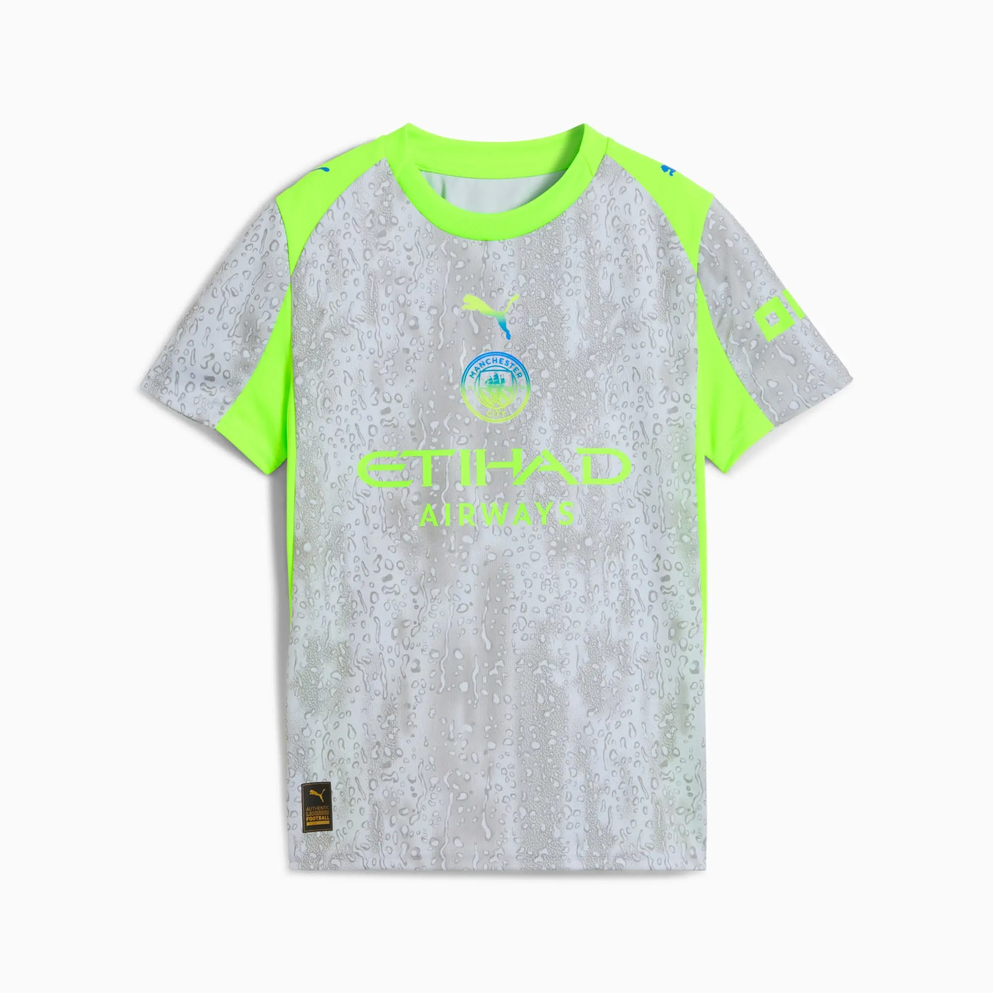 PUMA Manchester City 25/26 Third Jersey Youth, Cool Weather/Pro Green, size 11-12 Youth