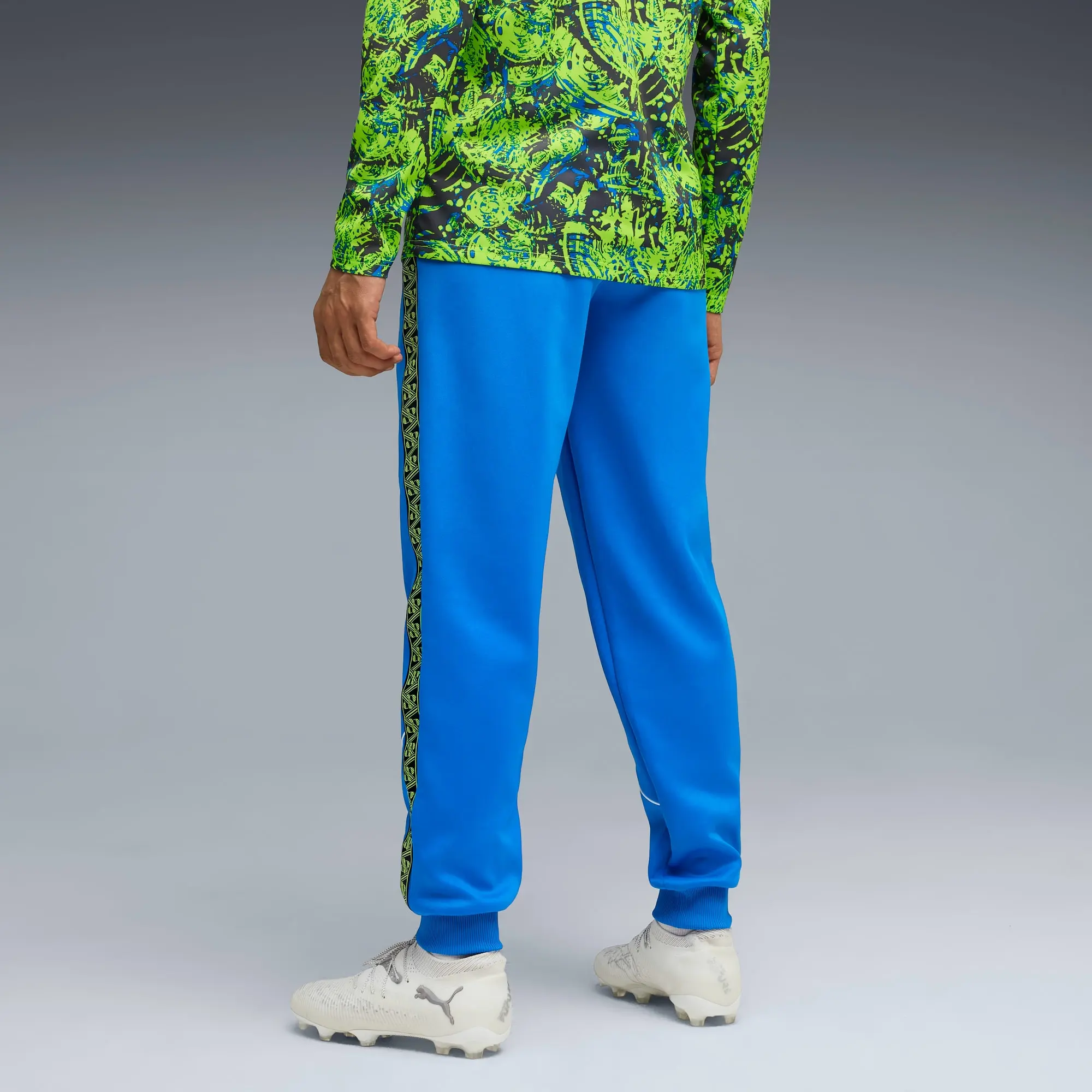 PUMA Manchester City King Anthem Pants Men, Hyperlink Blue/Pro Green, size 3XL