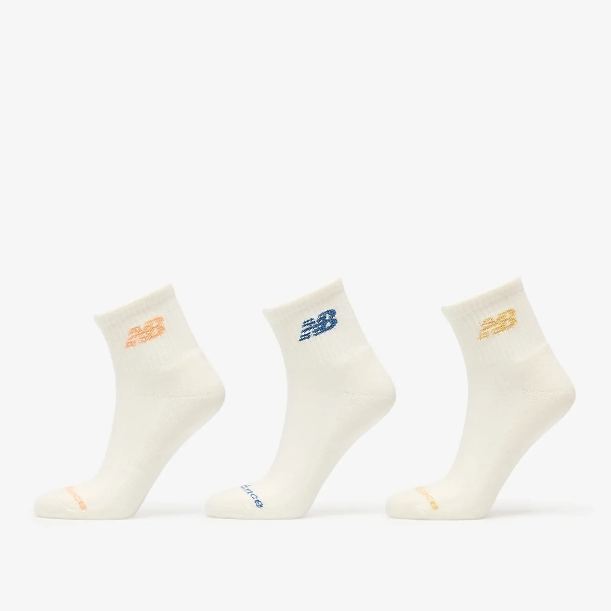 New Balance Everyday Ankle Socks 3-Pack Off White L