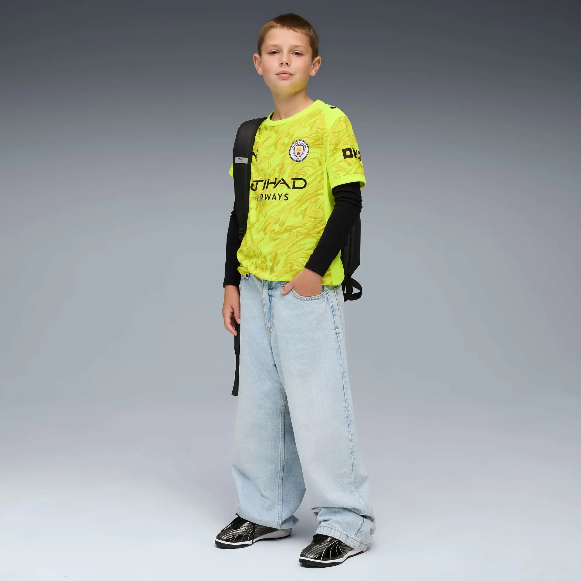 PUMA Manchester City 25/26 Goalkeeper Jersey Youth, Yellow Alert, size 11-12 Youth
