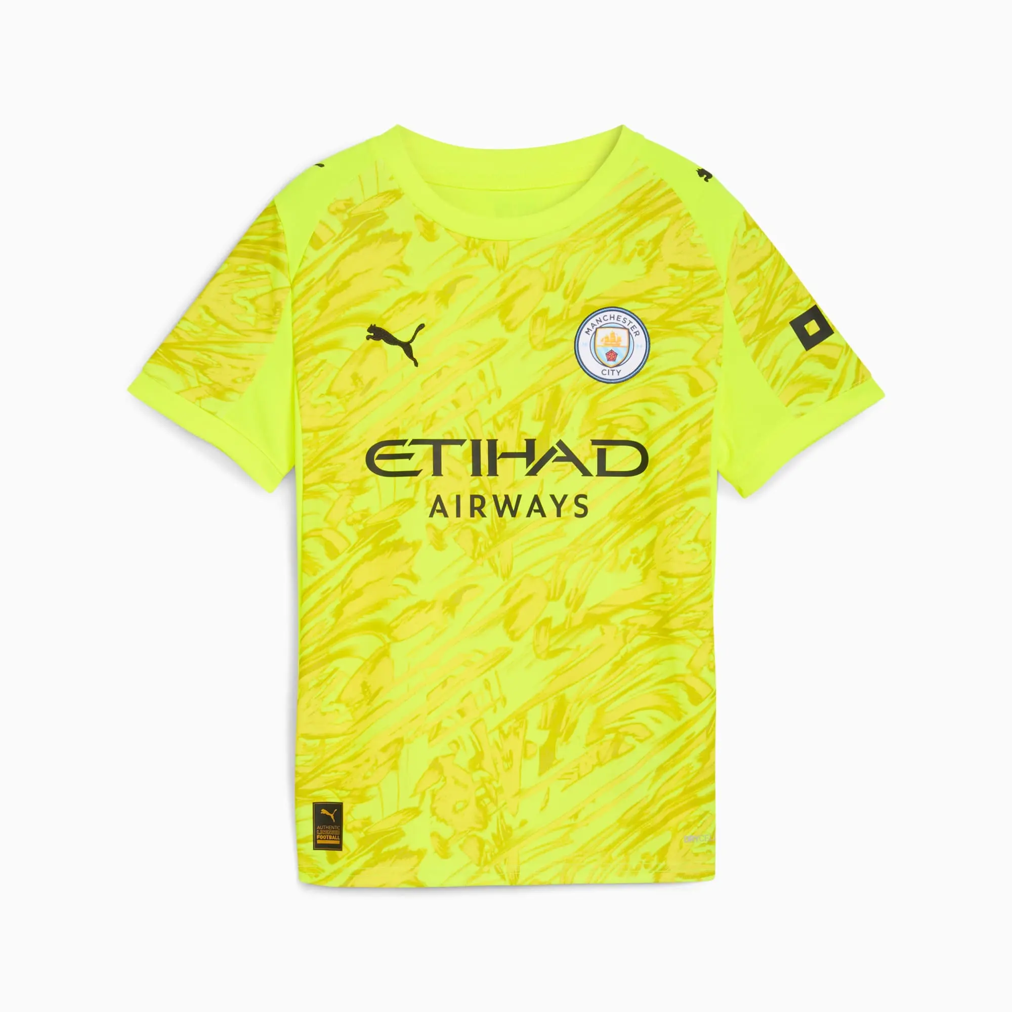 PUMA Manchester City 25/26 Goalkeeper Jersey Youth, Yellow Alert, size 11-12 Youth