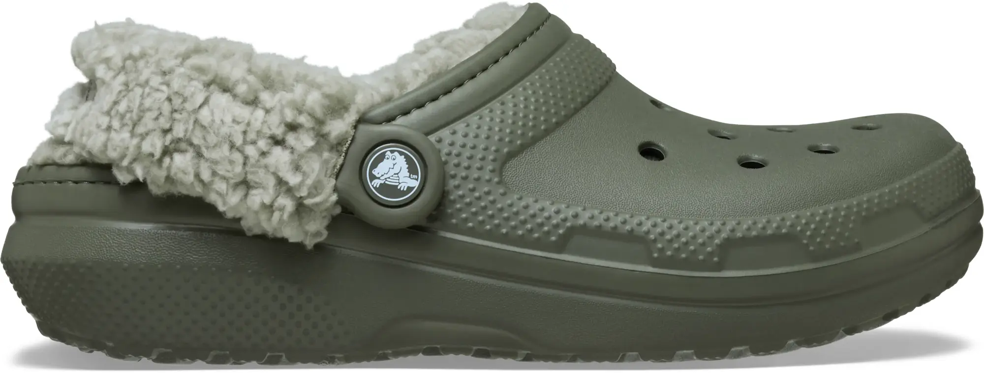 Crocs | Unisex | Classic Fleece Lined | Clogs | Dusty Olive | W4/M3