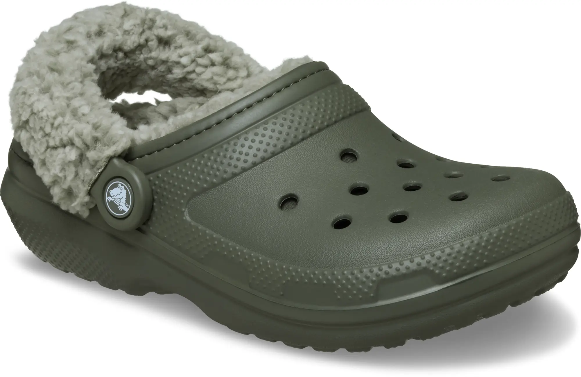 Crocs | Unisex | Classic Fleece Lined | Clogs | Dusty Olive | W4/M3
