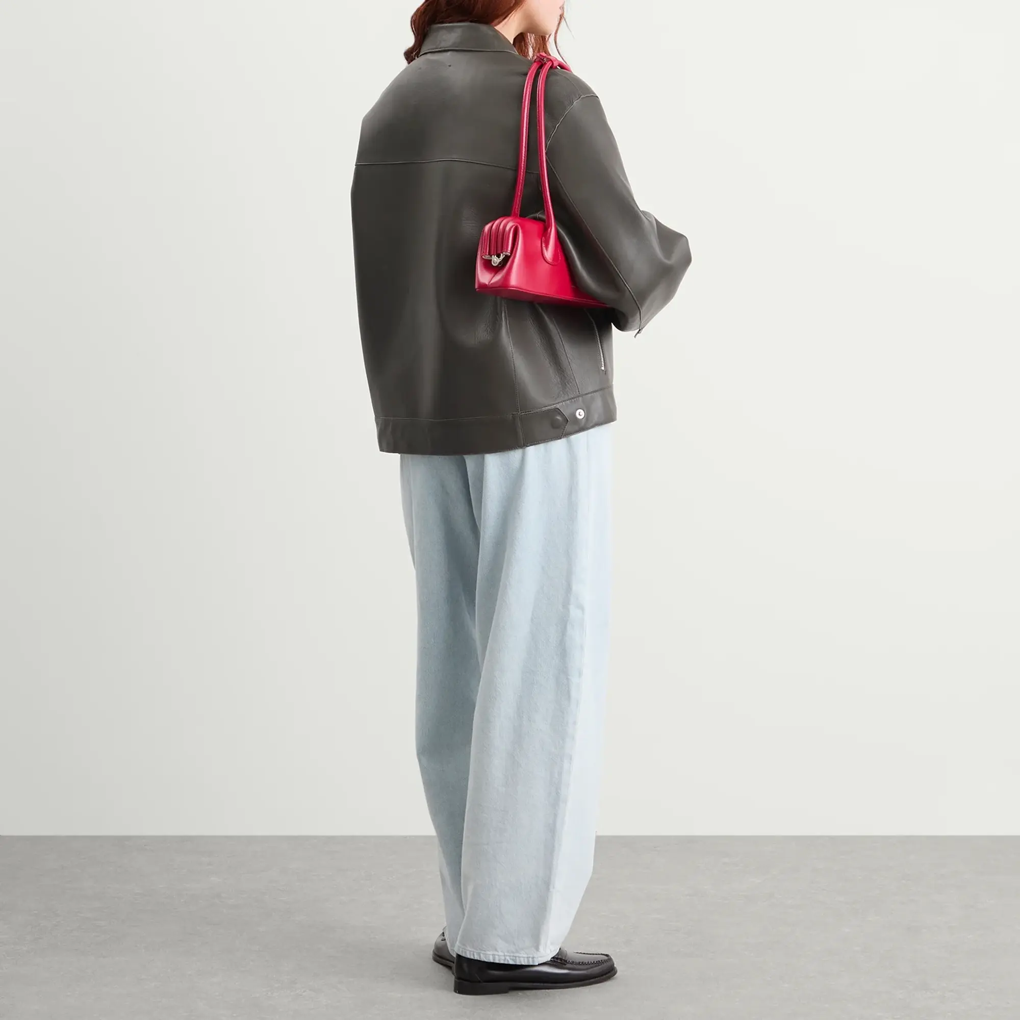 OSOI Women's Boat Wide Mini Bag Plum Red