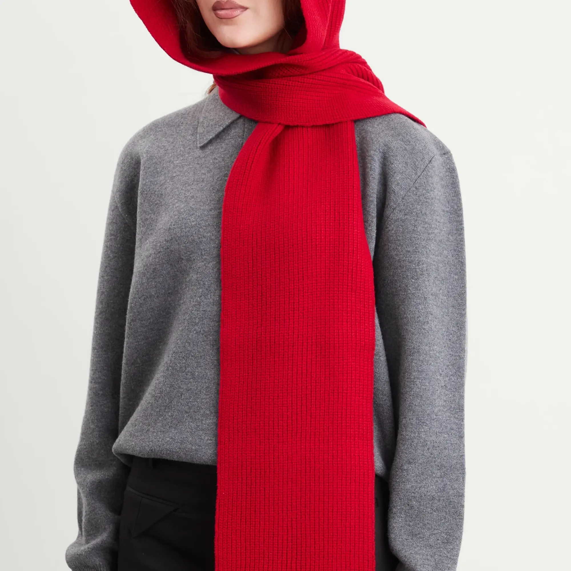 Studio Nicholson Women's Fife Wool Scarf Crimson