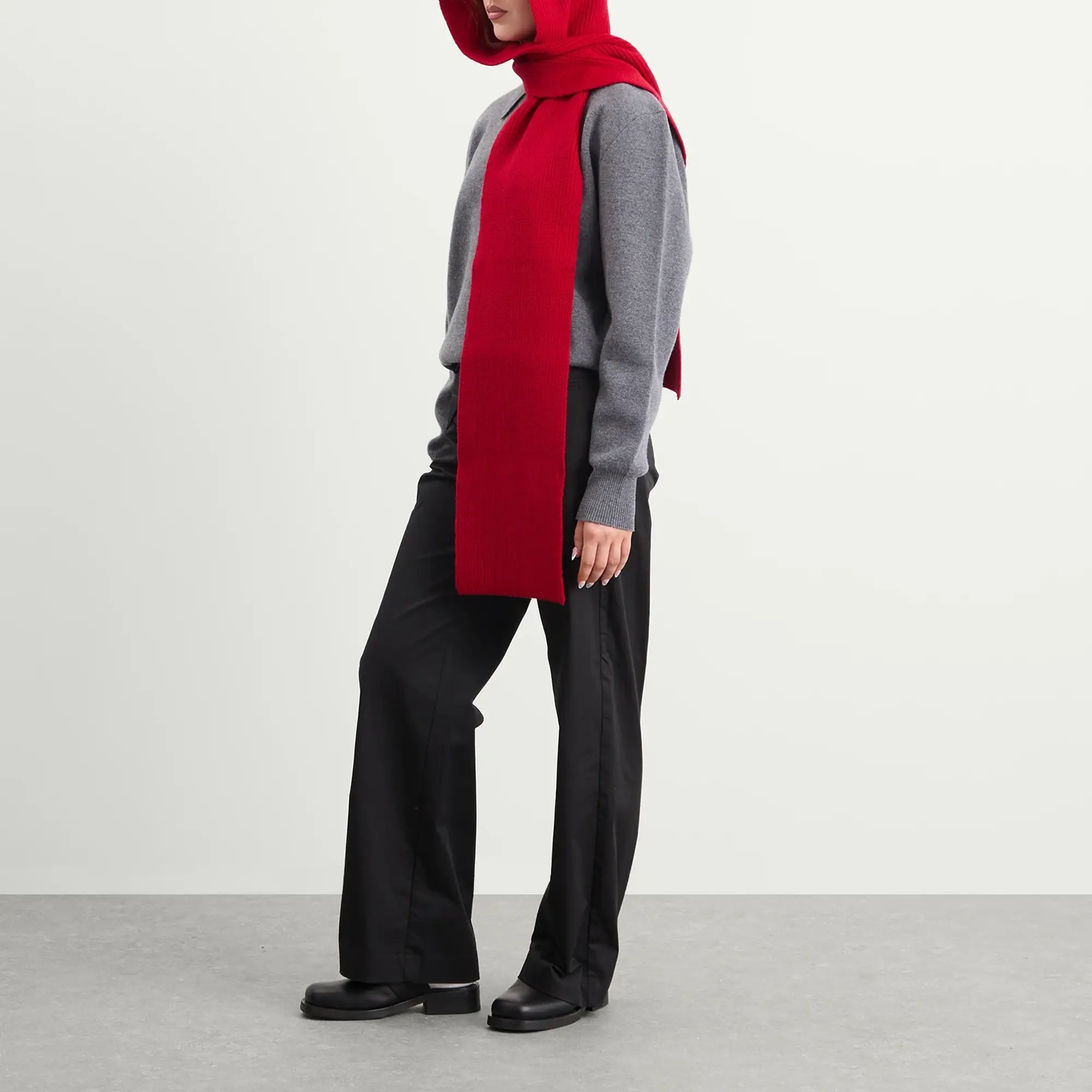 Studio Nicholson Women's Fife Wool Scarf Crimson