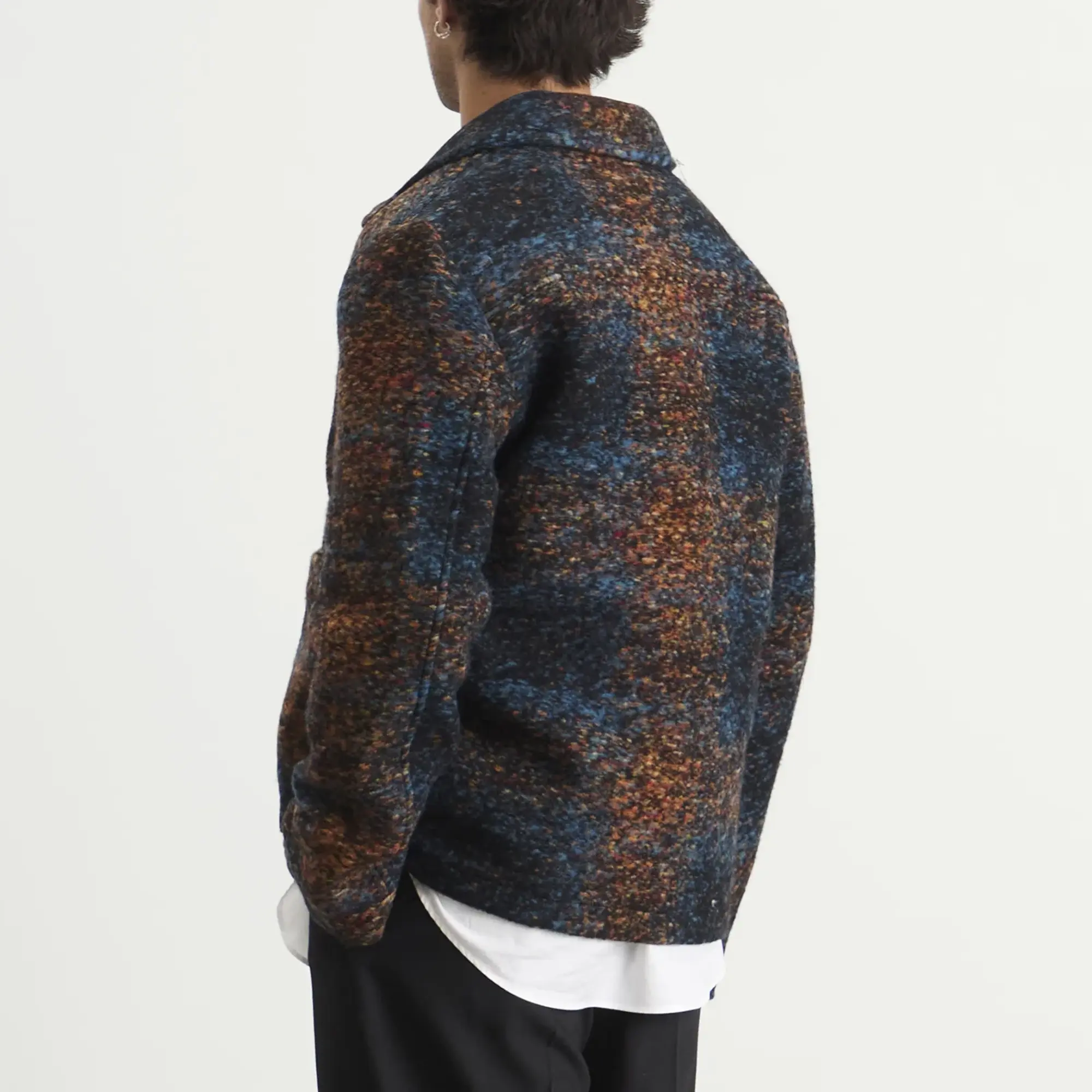 NN07 Men's Gael Boucle Wool Jacket Blue Multi