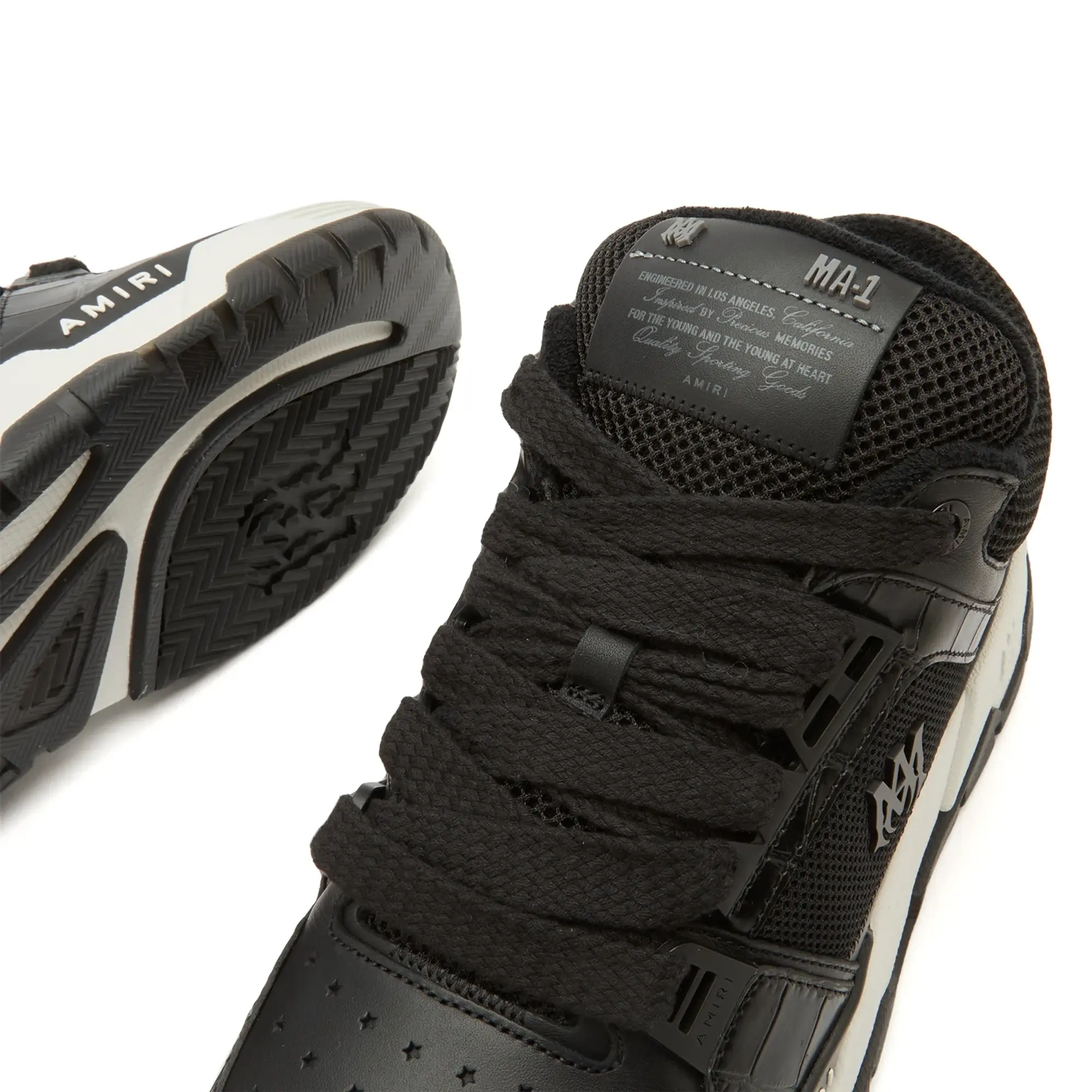 AMIRI Men's Croc Debossed MA-1 Black