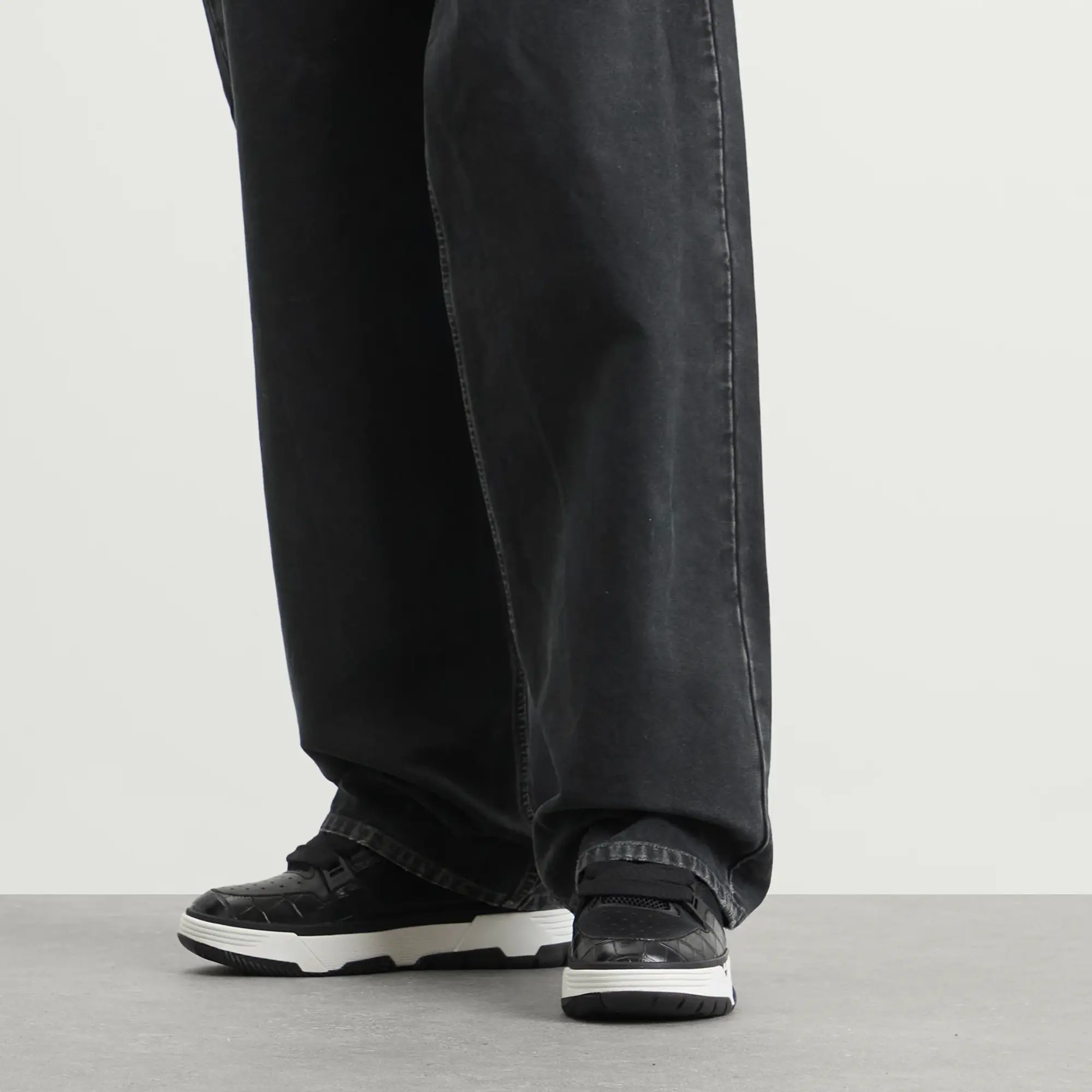 AMIRI Men's Croc Debossed MA-1 Black