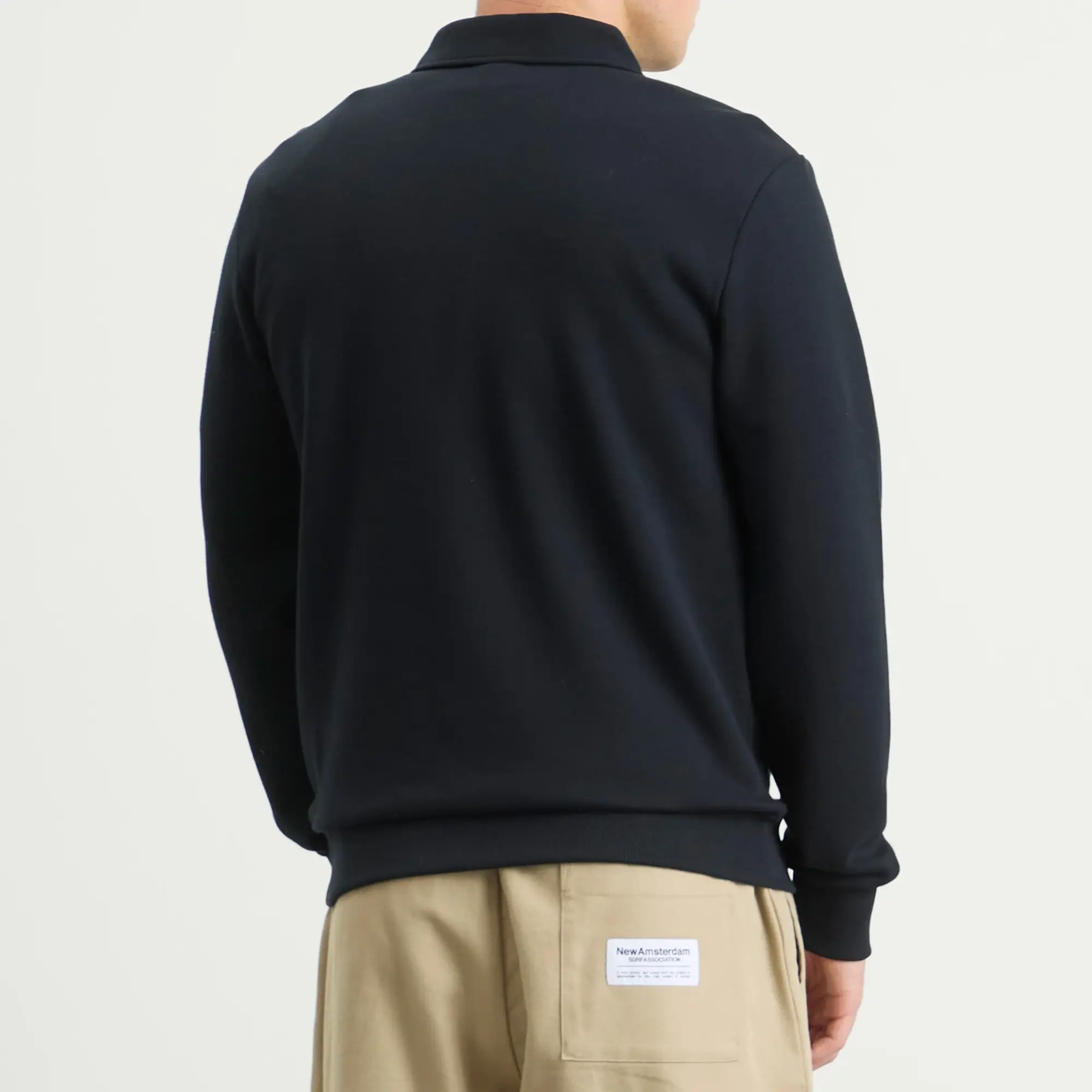 Fred Perry Men's Tennis Badge Collared Sweatshirt Navy