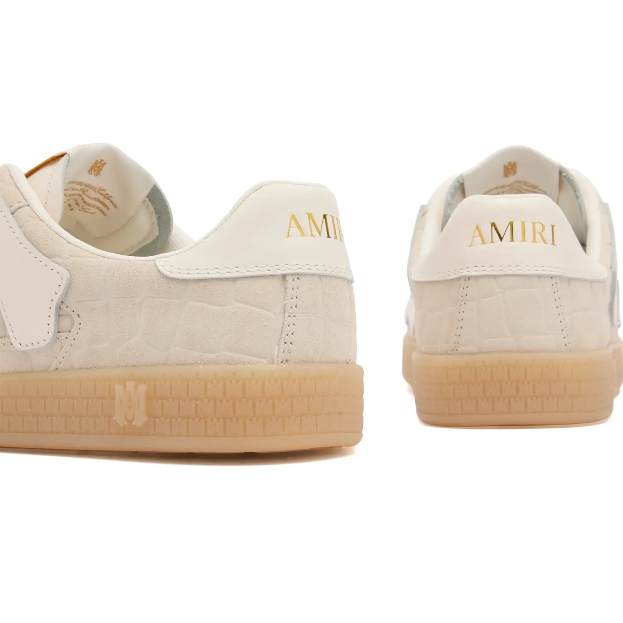 AMIRI Men's Croc Debossed Pacific Bones Alabaster