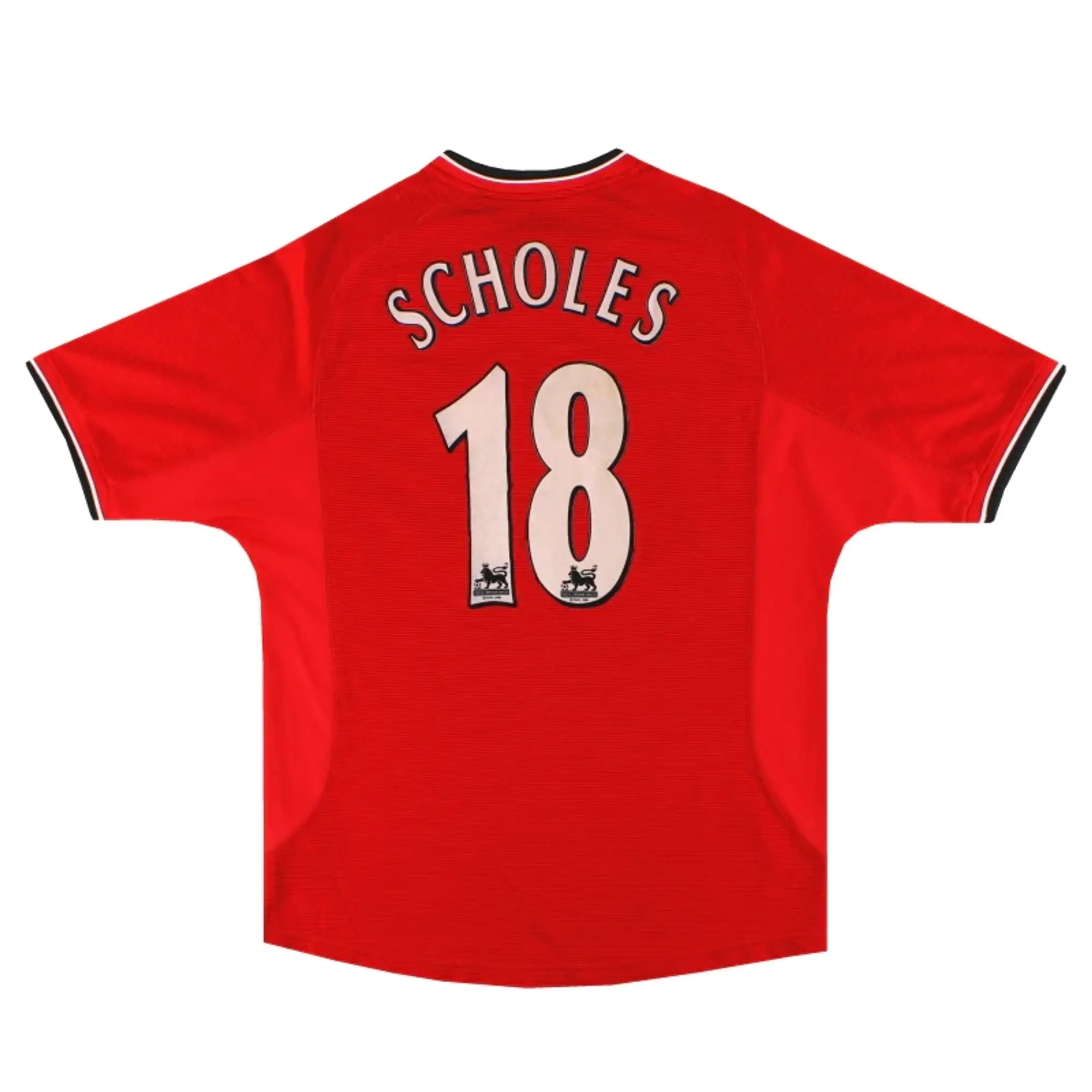2000-02 Manchester United Umbro Home Shirt Scholes #18 M - Manchester United / Excellent 
