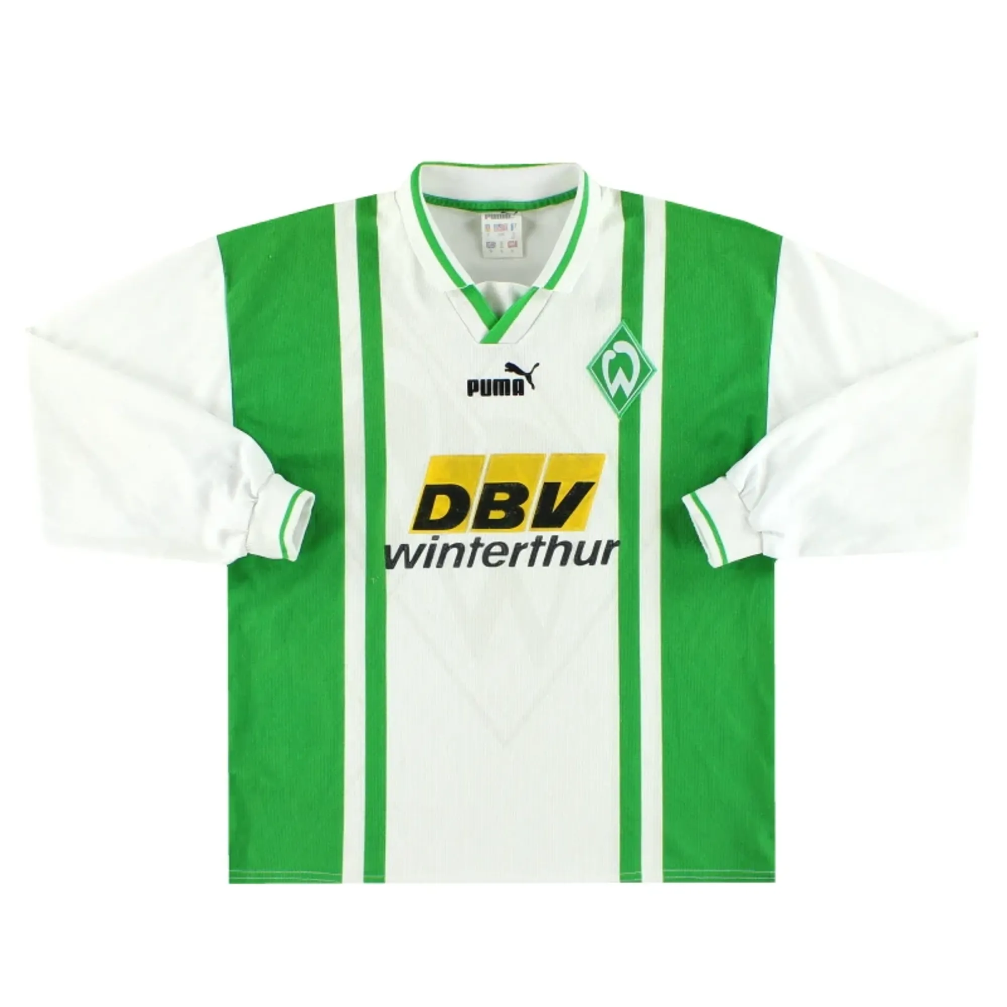 1996-97 Werder Bremen Puma Home Shirt L/S S - Werder Bremen / Very good 