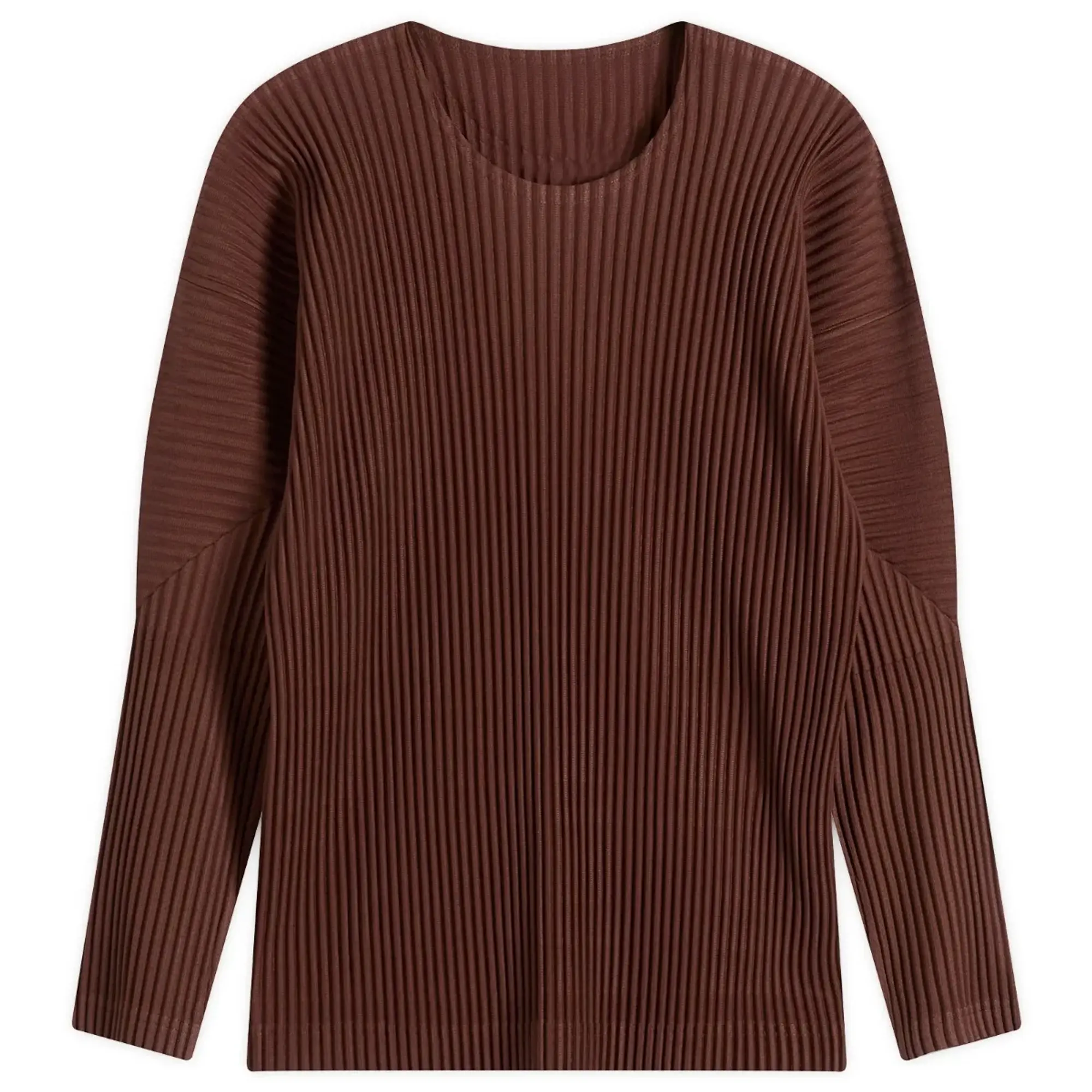 Homme Plissé Long Sleeve Top Edge Brown
