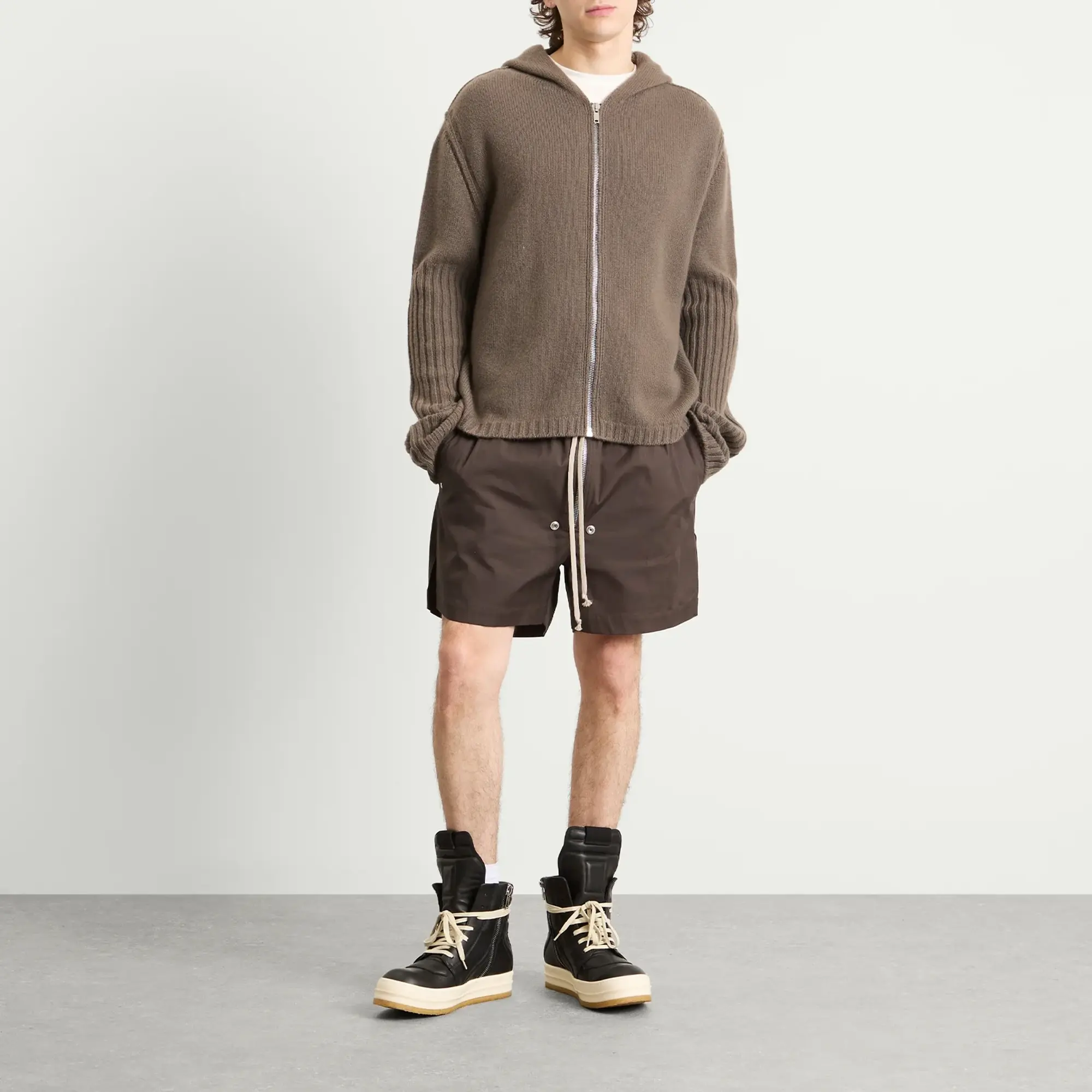 Rick Owens Men's Knit Zip Through Dust