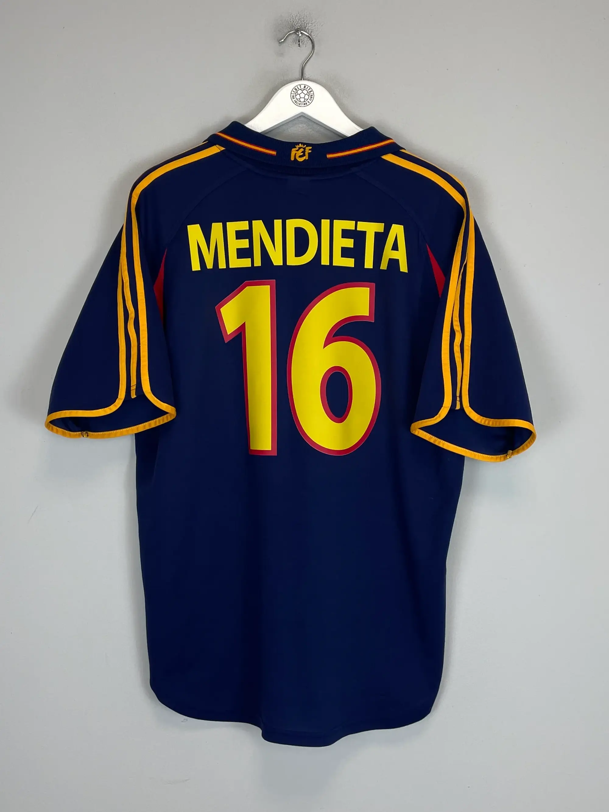 2000/02 SPAIN MENDIETA #16 AWAY SHIRT (L) ADIDAS | CULT KITS
