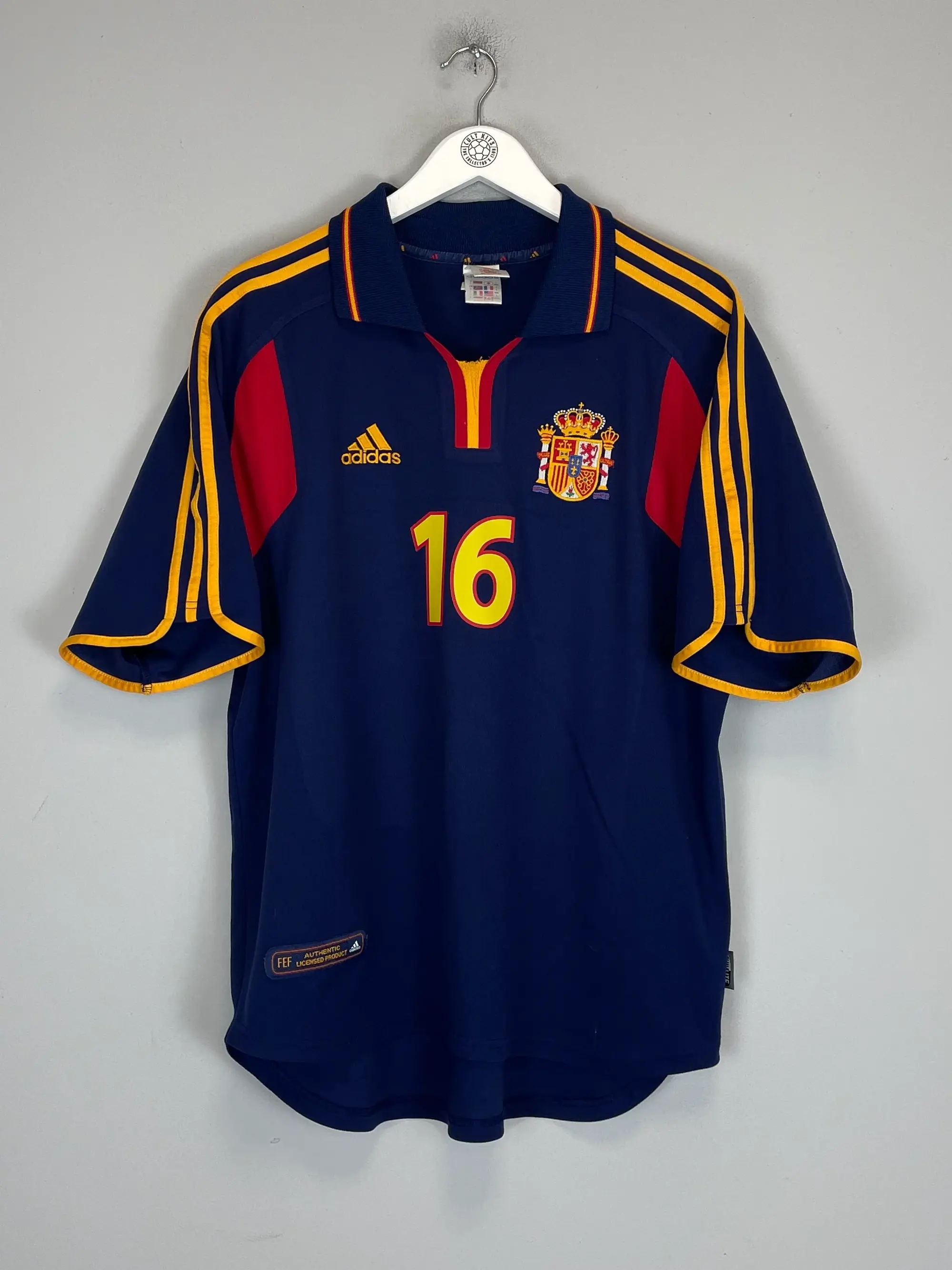2000/02 SPAIN MENDIETA #16 AWAY SHIRT (L) ADIDAS | CULT KITS