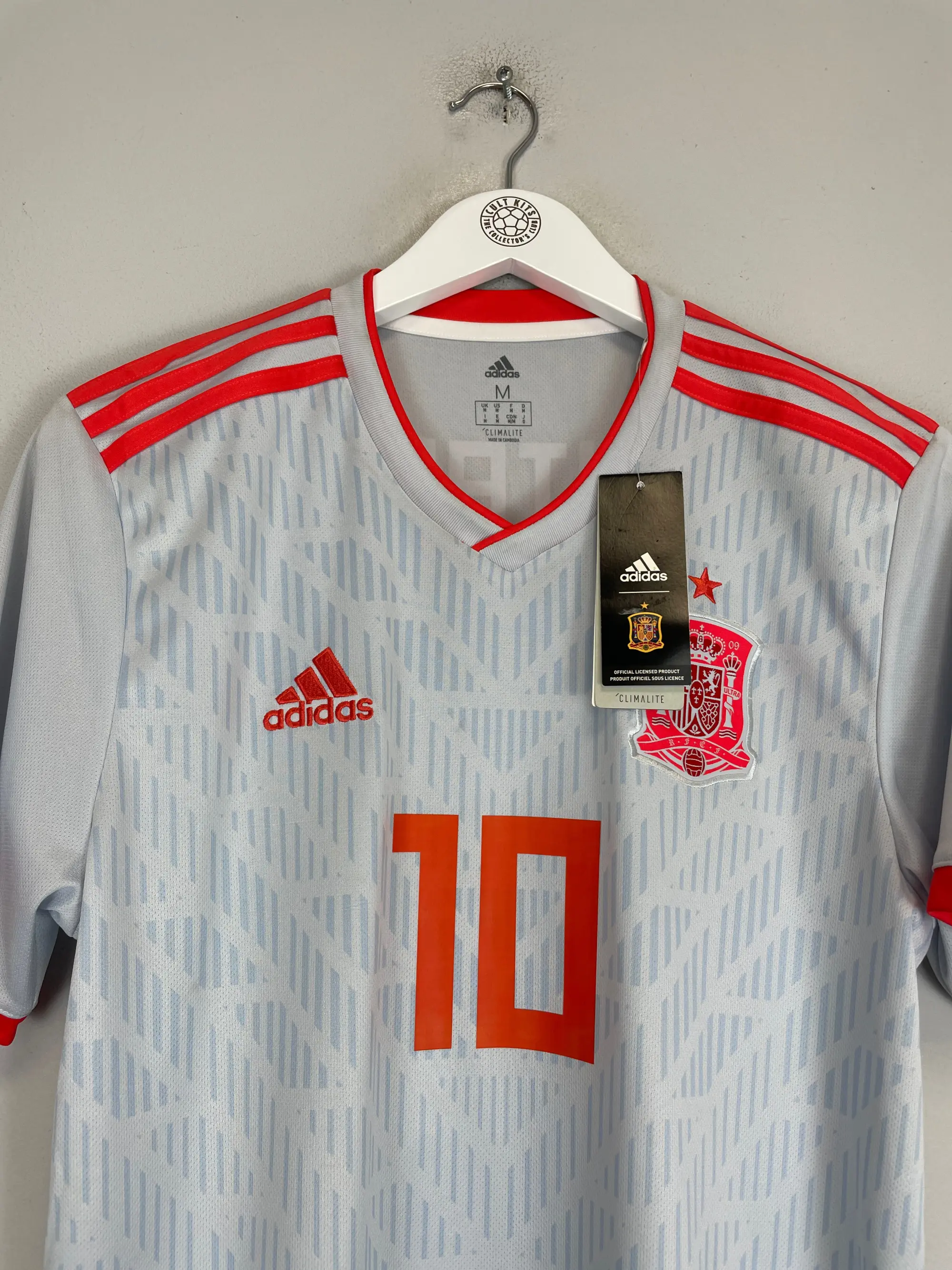 2018/19 SPAIN THIAGO #10 *BNWT* AWAY SHIRT (M) ADIDAS | CULT KITS