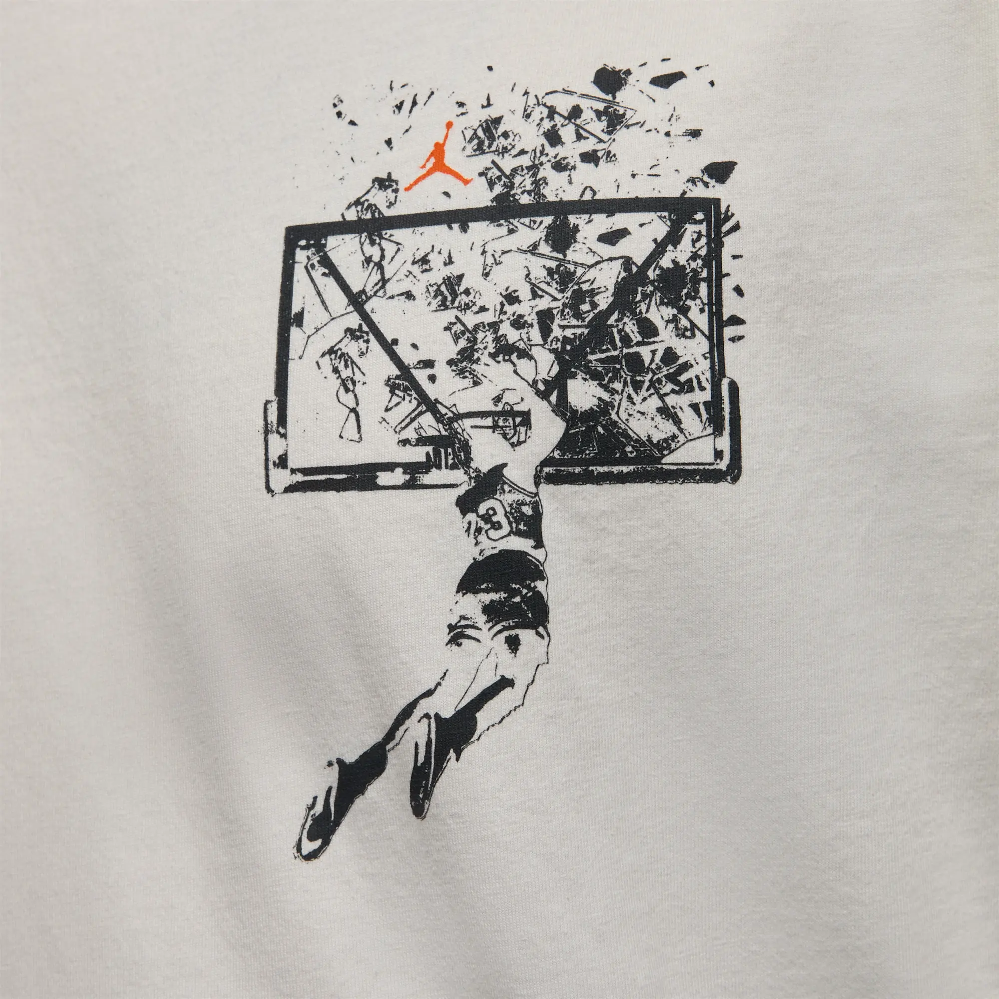 Nike Jordan Brooklyn Men's Oversized Graphic T-Shirt - White - Cotton