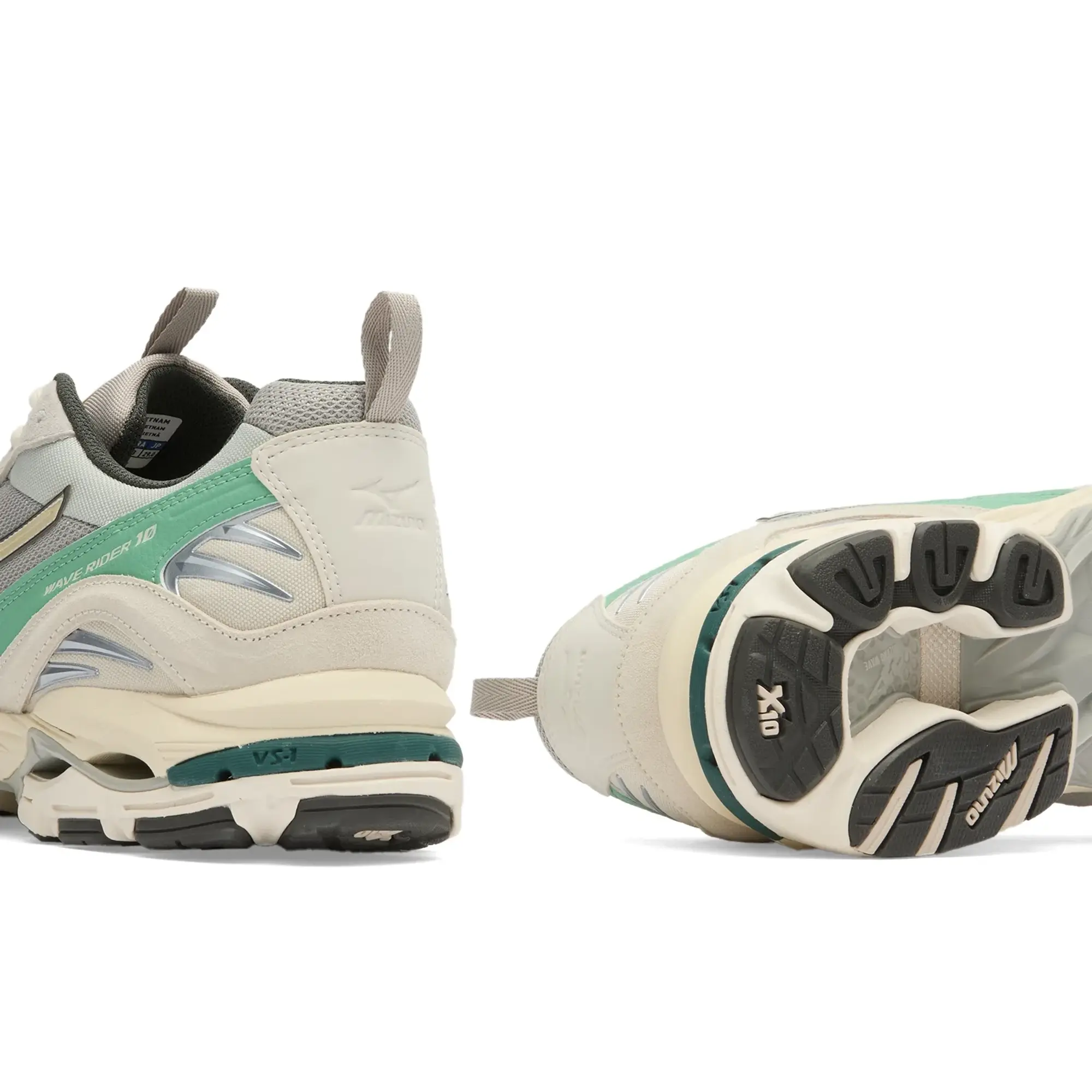 Mizuno WAVE RIDER 10 PREMIUM Sneaker Opal Gray/Pristine/Creme De Menthe
