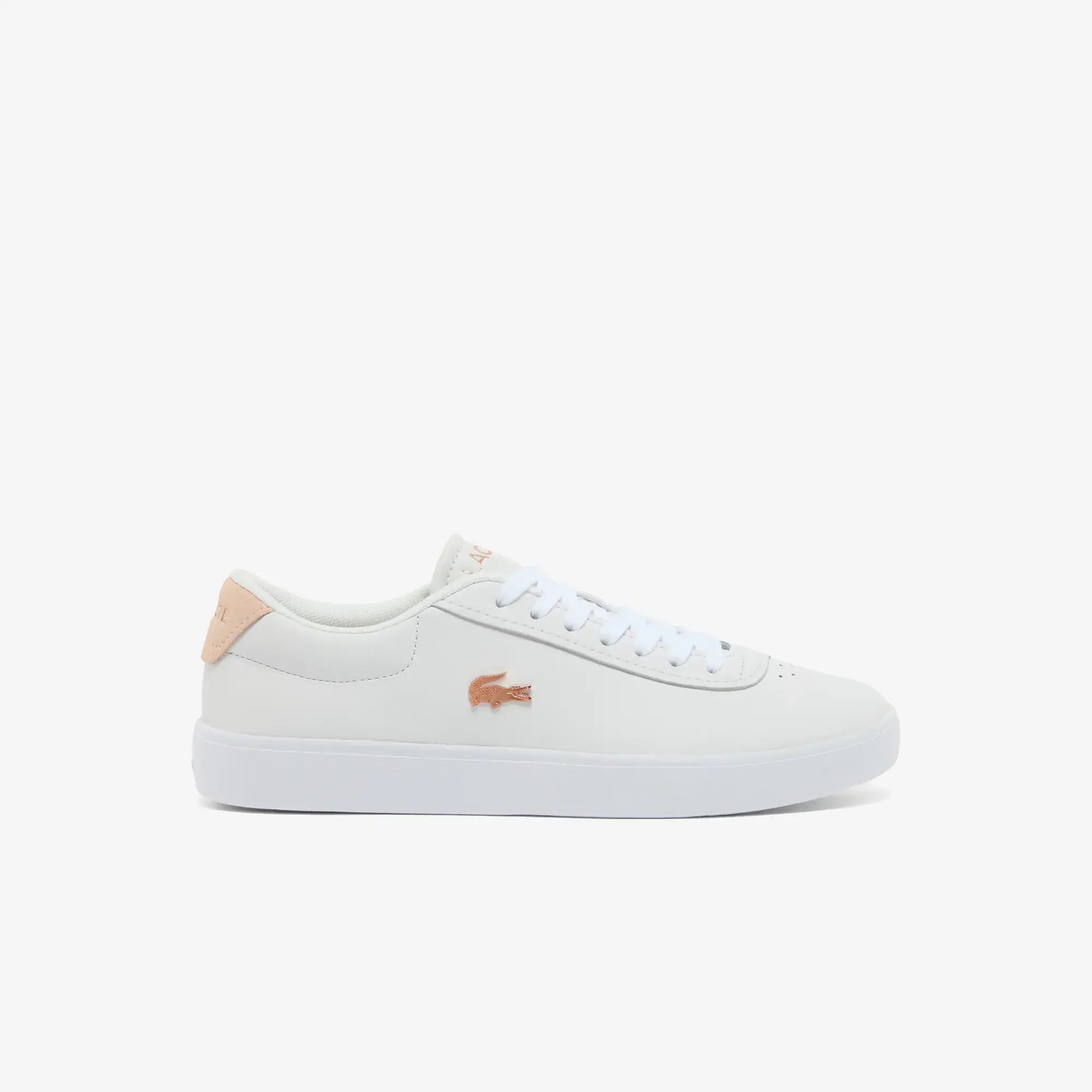 Lacoste Women's Baseshot Evo Leather Sneakers - White & Light Pink