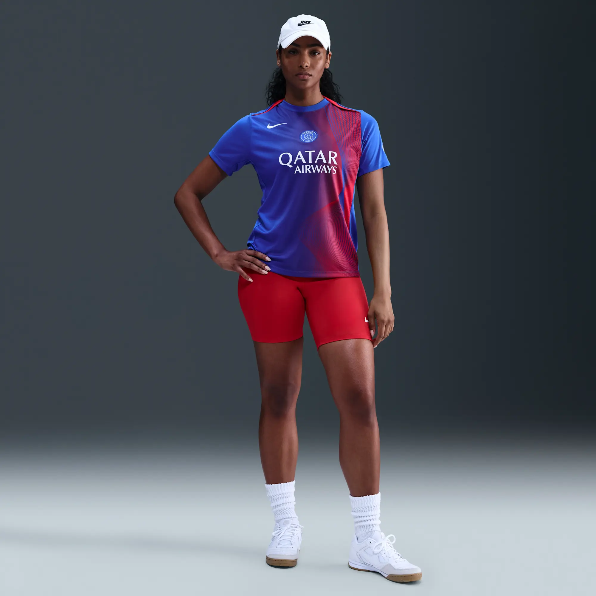Paris Saint-Germain Academy Pro Third Women's Nike Dri-FIT Total 90 Football Pre-Match Top - Blue - Polyester