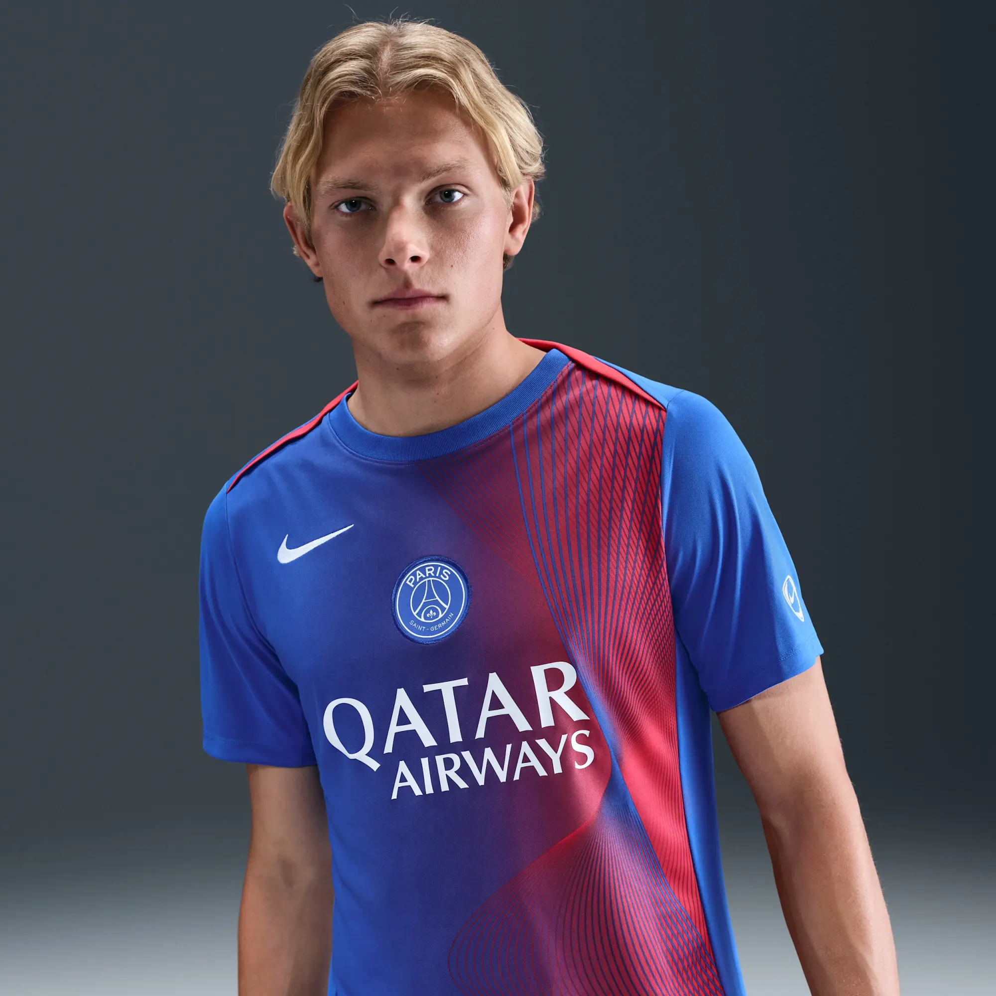 Paris Saint-Germain Academy Pro Third Men's Nike Dri-FIT Football Short-Sleeve Top - Blue - Polyester