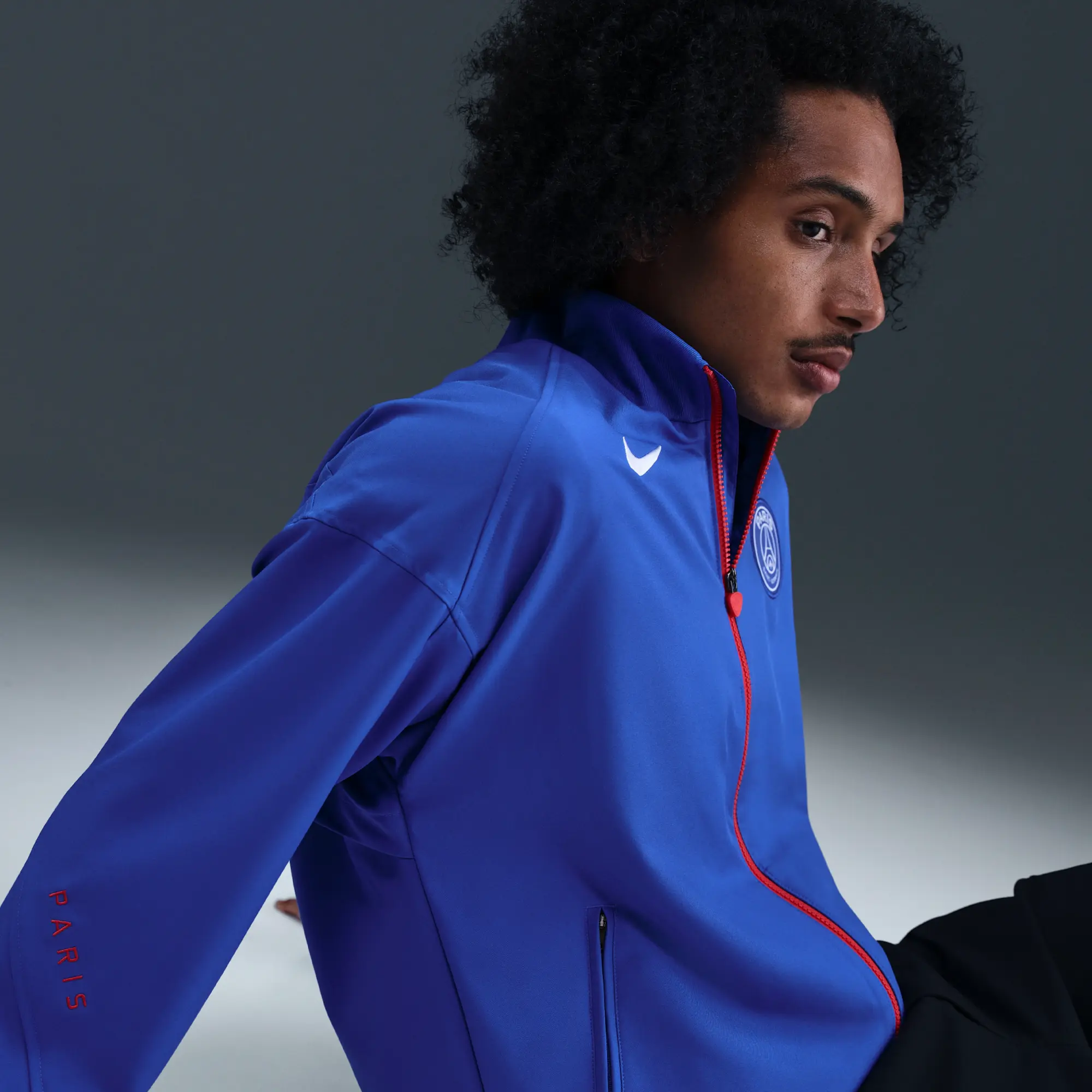 PSG Strike Third Men's Nike Dri-FIT Total 90 Football Anthem Jacket - Blue - Polyester