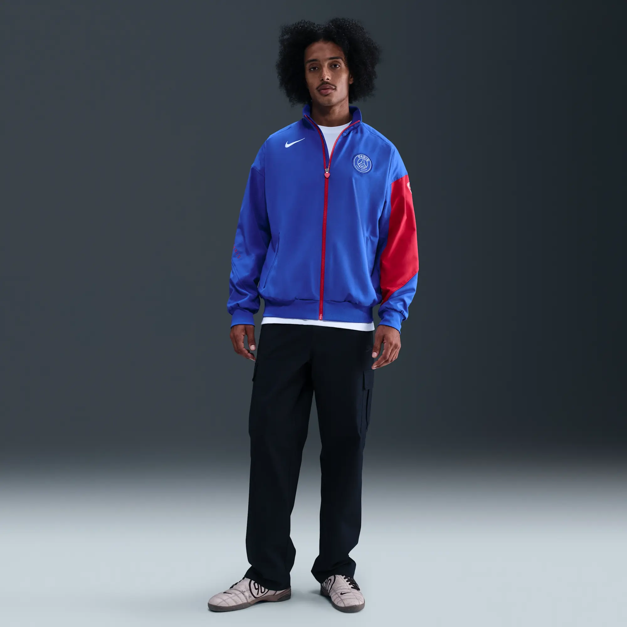 PSG Strike Third Men's Nike Dri-FIT Total 90 Football Anthem Jacket - Blue - Polyester