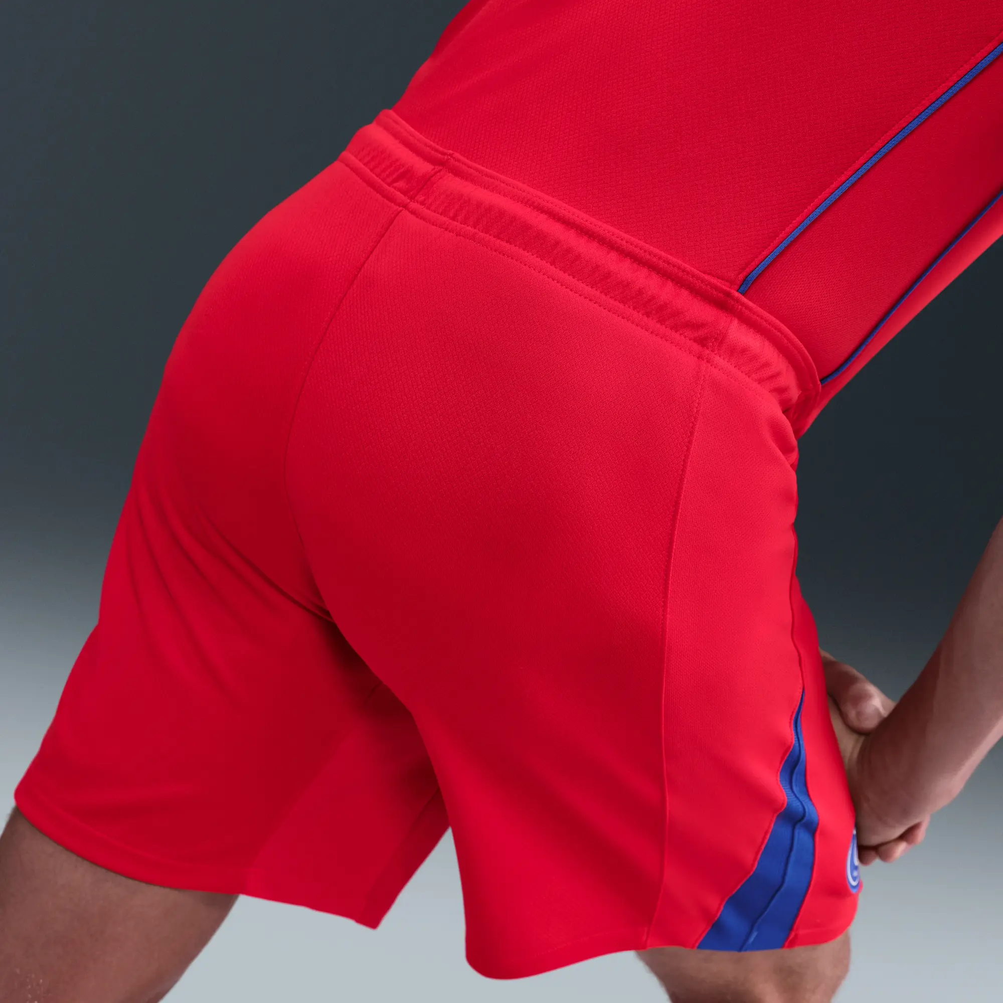 PSG 2025/26 Stadium Third Men's Nike Dri-FIT Total 90 Football Replica Shorts - Red - Polyester