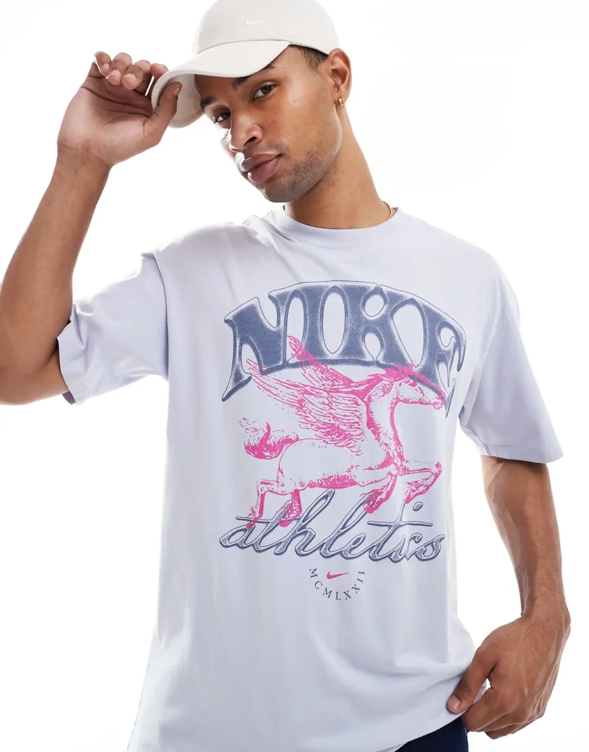Nike Graphic T-Shirt In Lilac-Blue