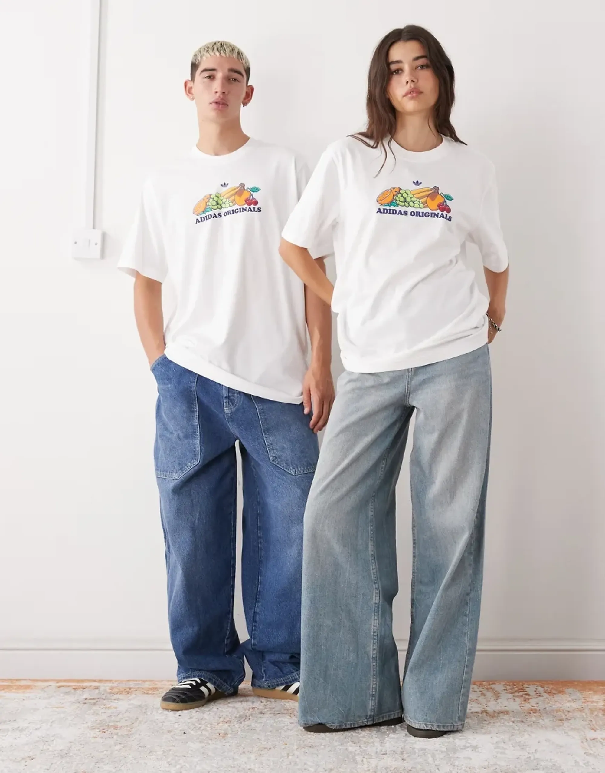 Adidas Originals Fruit Graphic T-Shirt In White